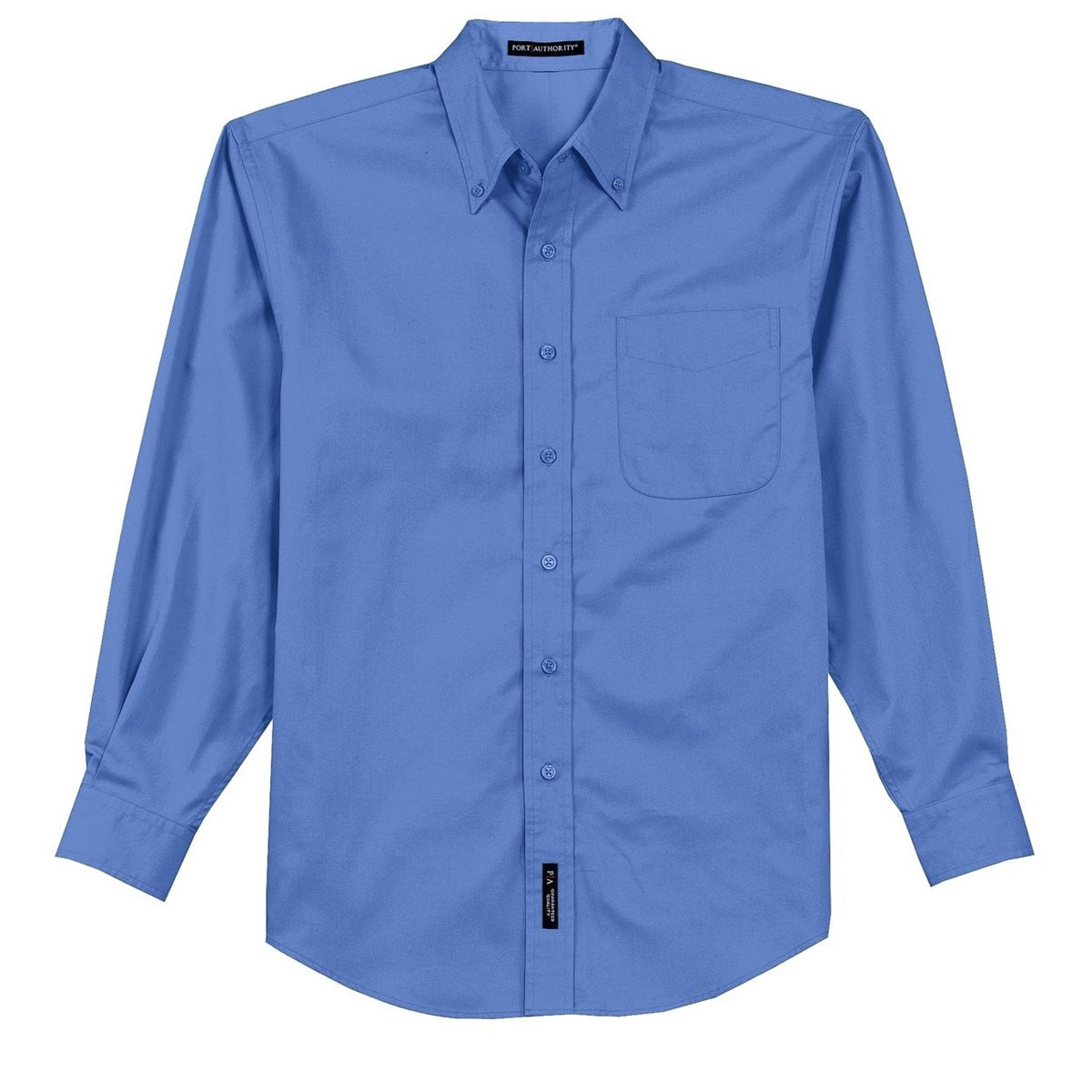 Black/Light Stone Button Up Shirt - Port Authority - Durable
