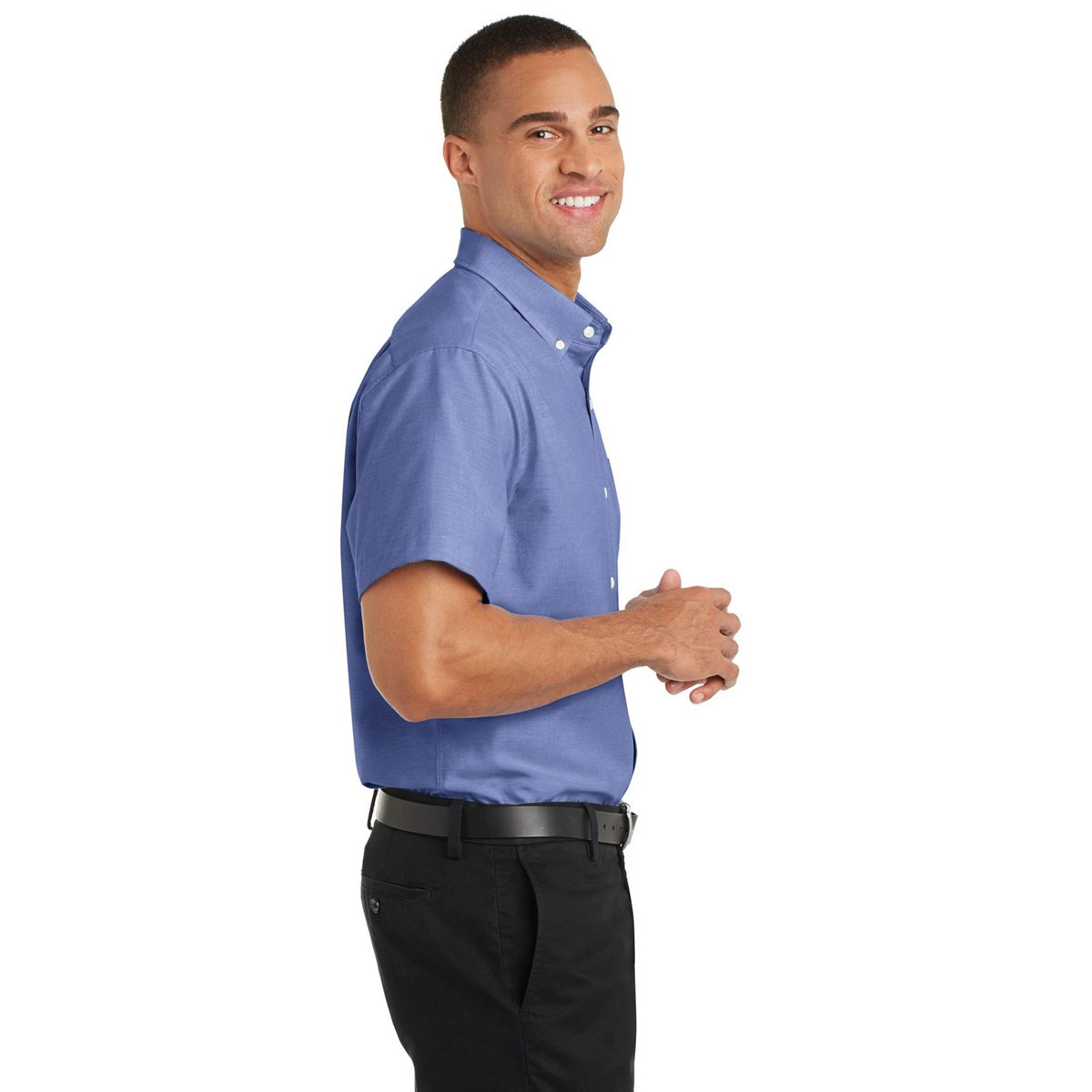 Black Button Up Shirts - Port Authority - Soft Oxford