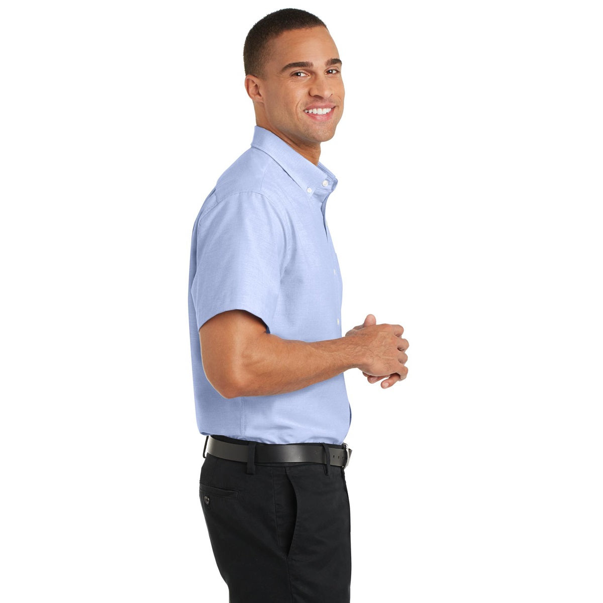 Black Button Up Shirts - Port Authority - Soft Oxford