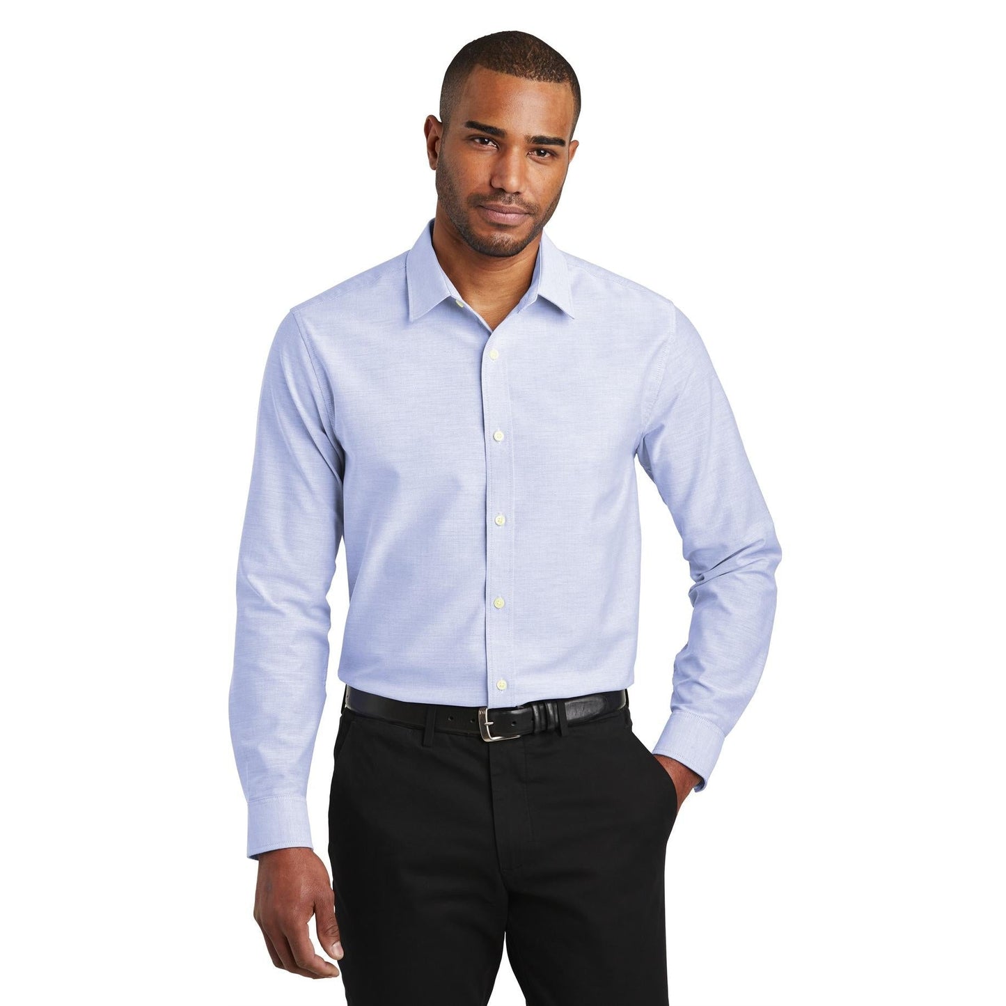 Oxford Blue Button Up Shirt - Port Authority - Soft Feel