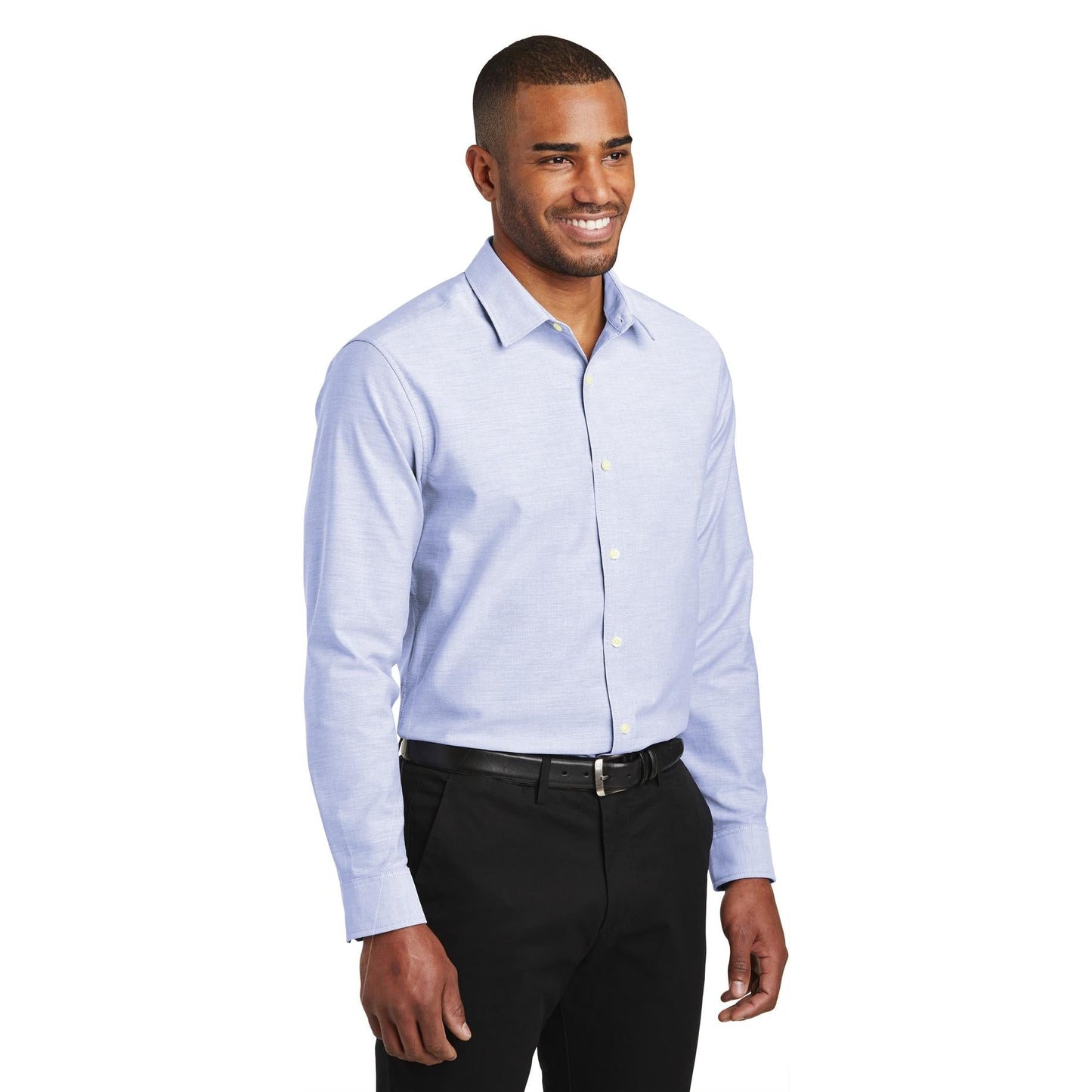 Oxford Blue Button Up Shirt - Port Authority - Soft Feel