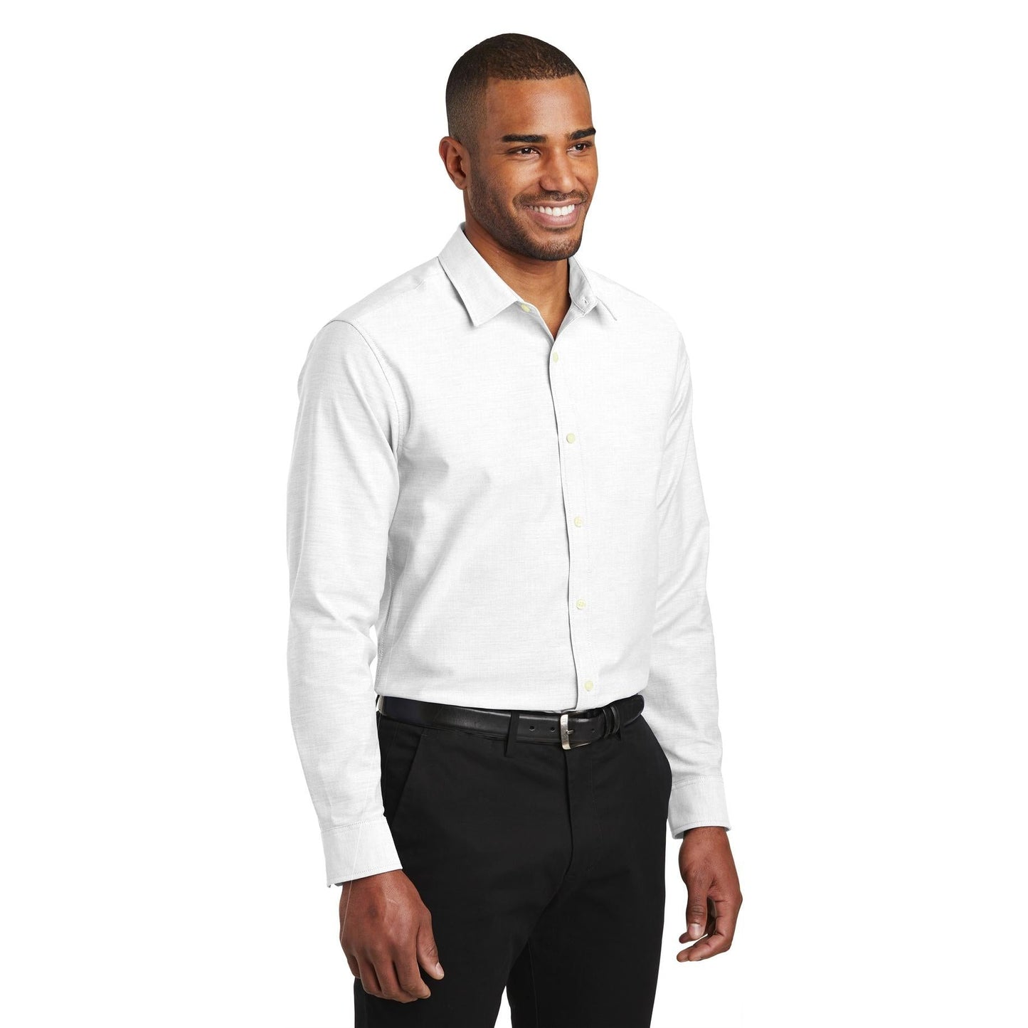 Oxford Blue Button Up Shirt - Port Authority - Soft Feel