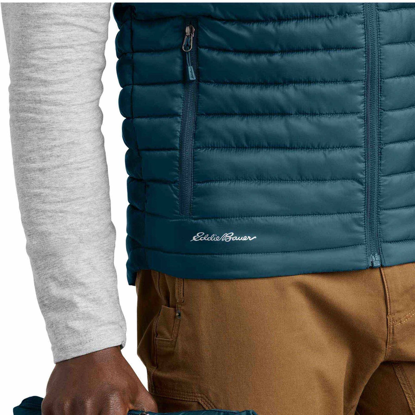 Black Packable Vest - Eddie Bauer - Quilted Design