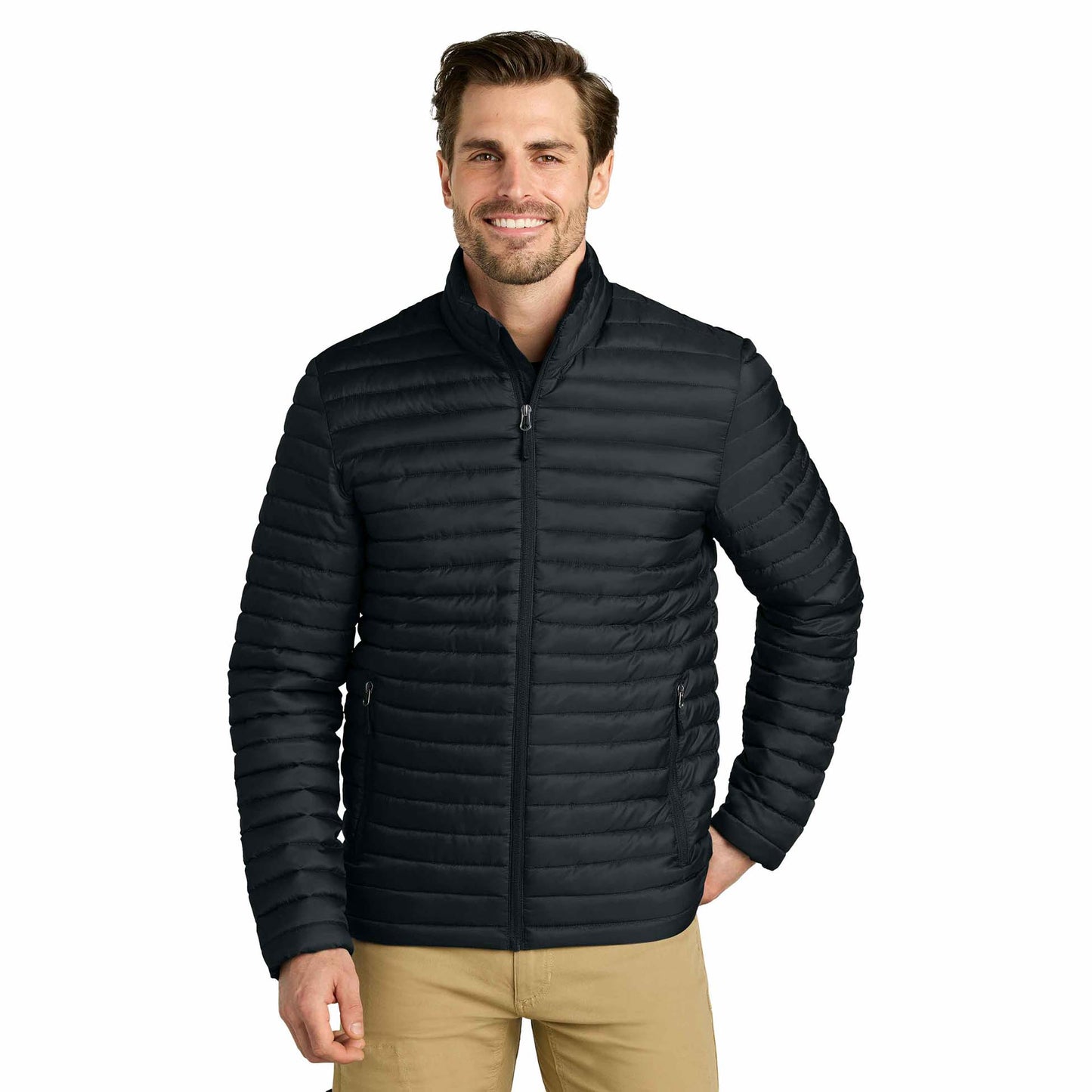 Black Quilted Jacket - Eddie Bauer - Packable Style