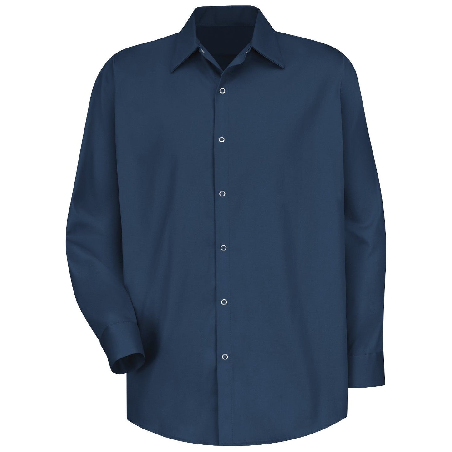 Navy Button Up Shirt - Red Kap - Cotton Work Long Sleeve