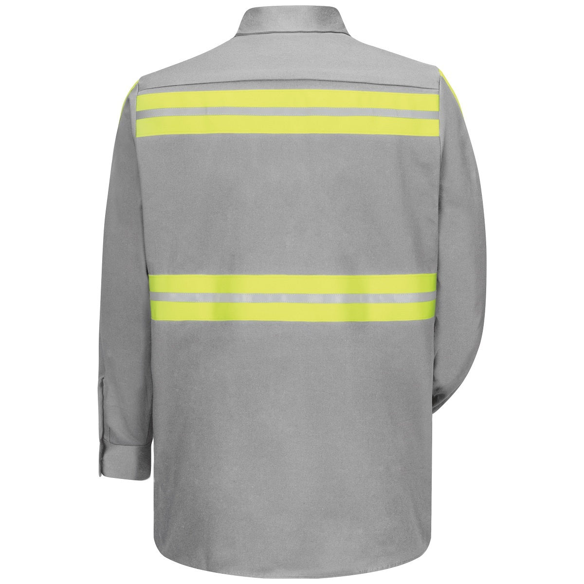 Grey Button Up Shirt - Red Kap - Enhanced Visibility Cotton