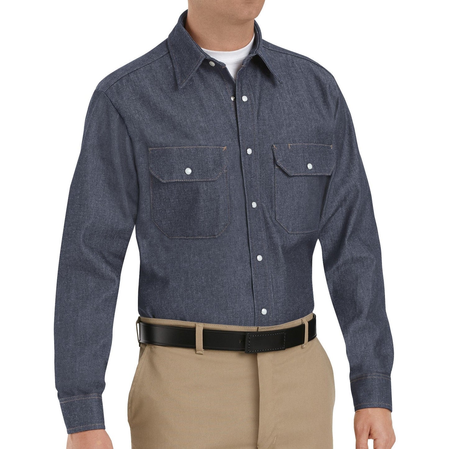 Long Sleeve Denim Shirt - Red Kap - Durable Fabric