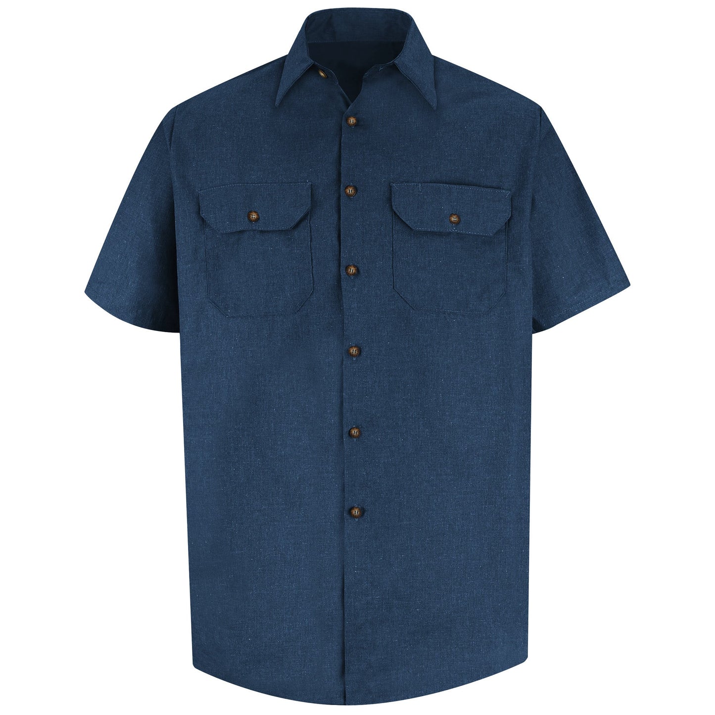 Navy Button Up Shirts - Red Kap - Durable Poplin Uniform