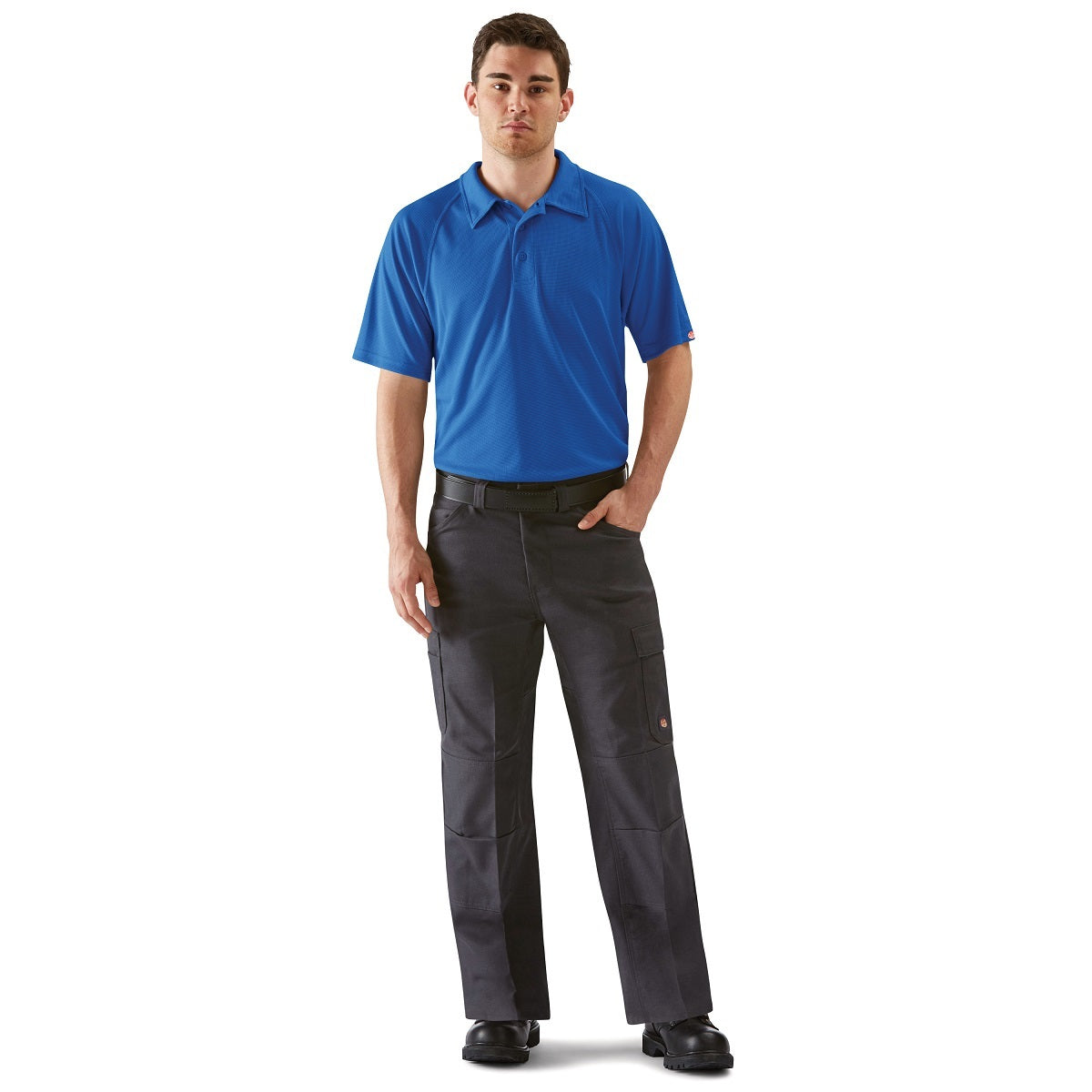 Black Polo Shirts - Red Kap - Performance Knit Flex Series