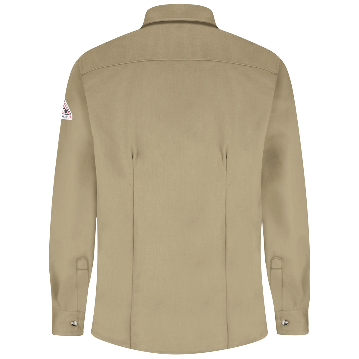 Khaki Button Down Shirt - Bulwark FR - Stylish Fit