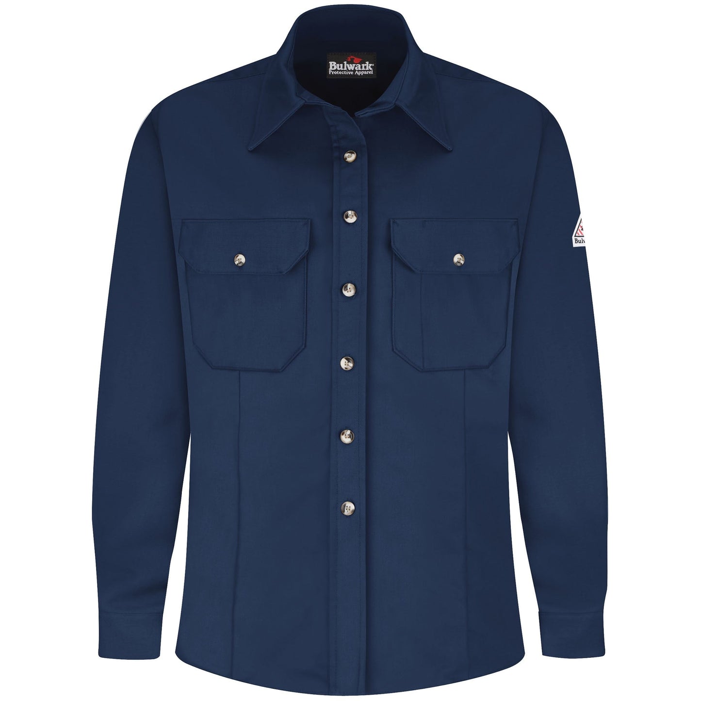 Khaki Button Down Shirt - Bulwark FR - Stylish Fit