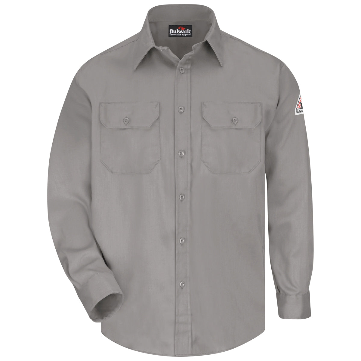 Grey Button Up Shirt - Bulwark FR - Flame Resistant