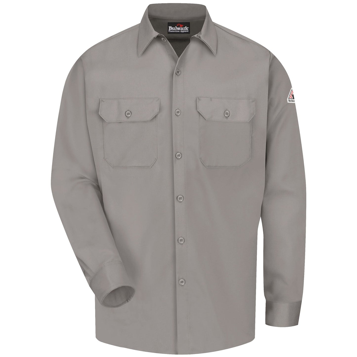 Grey Button Up Shirt - Bulwark FR - Flame Resistant