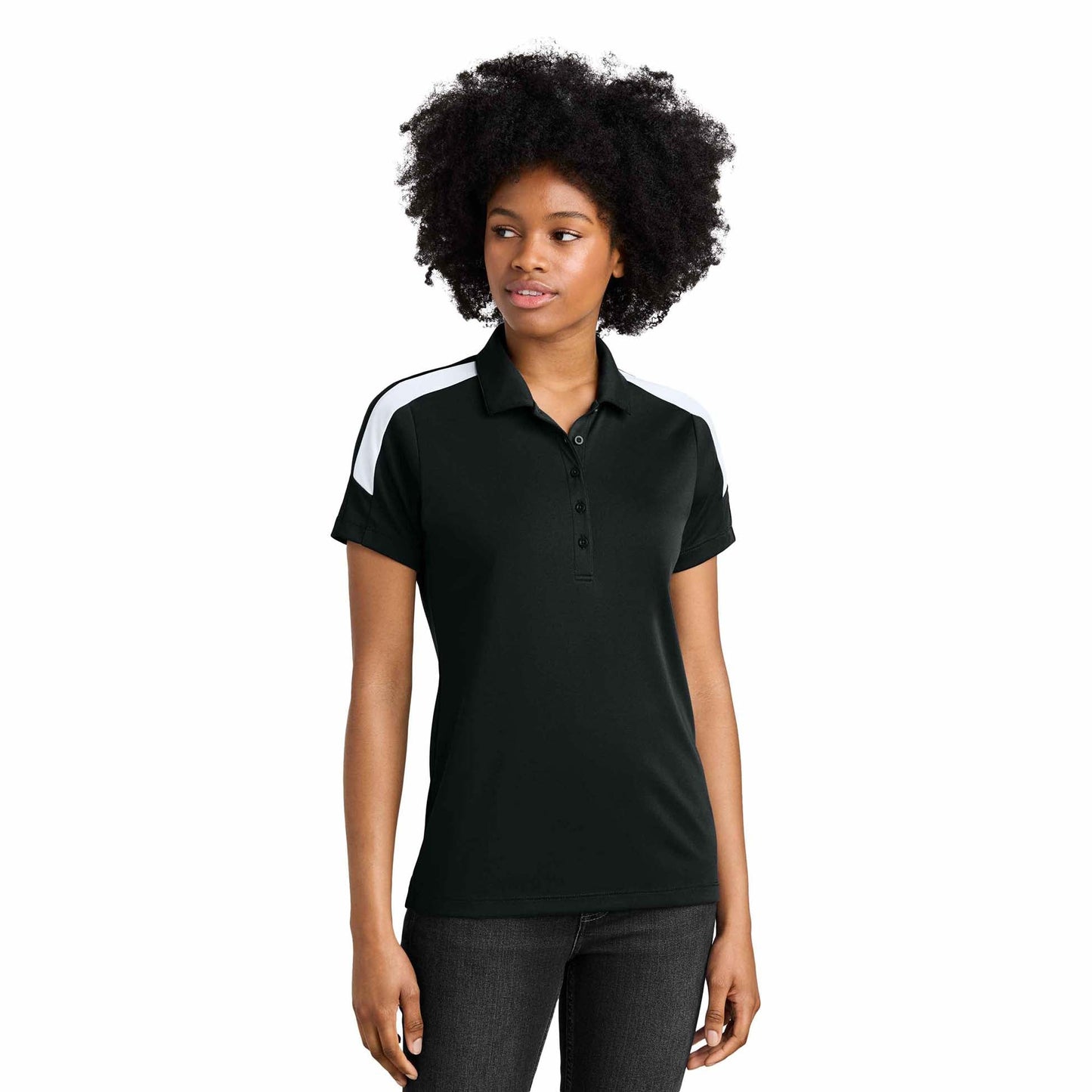 Black/Gold Polo Shirts - Sport-Tek - Moisture Wicking
