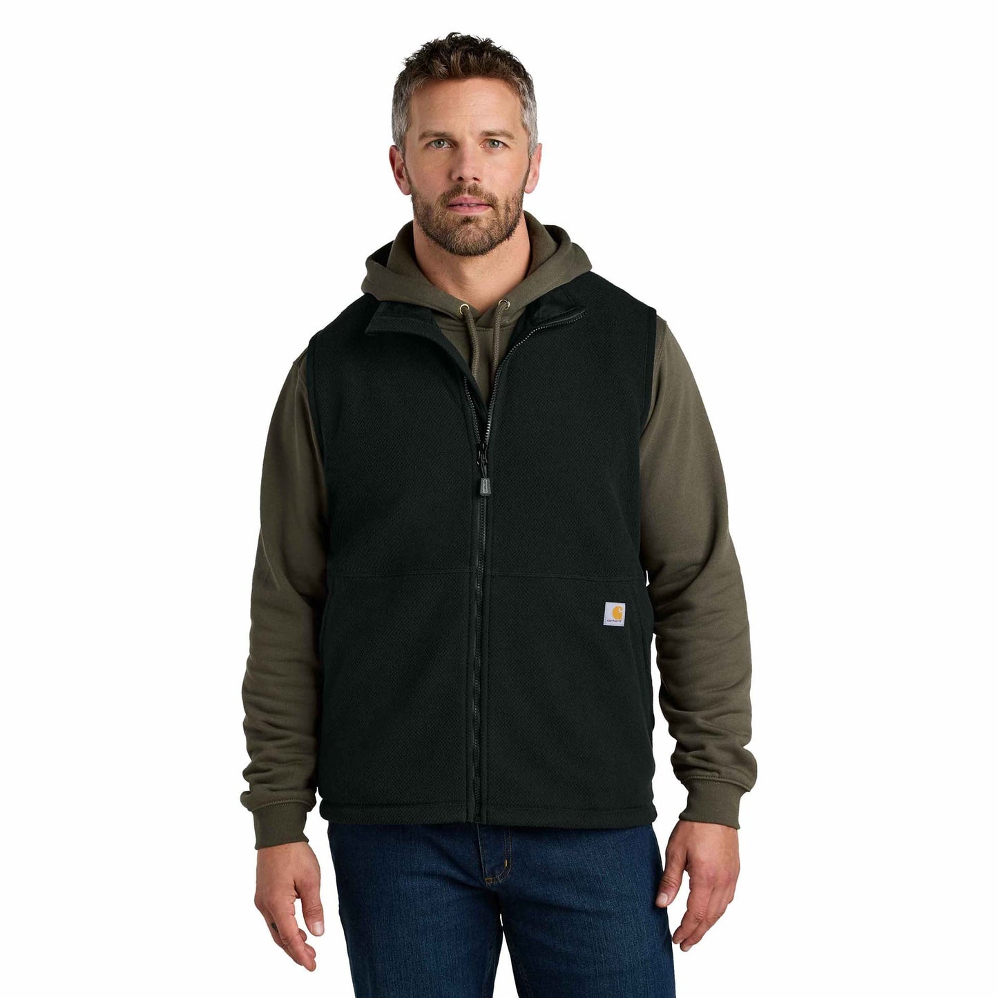Black Textured Vests - Carhartt - Fleece Material