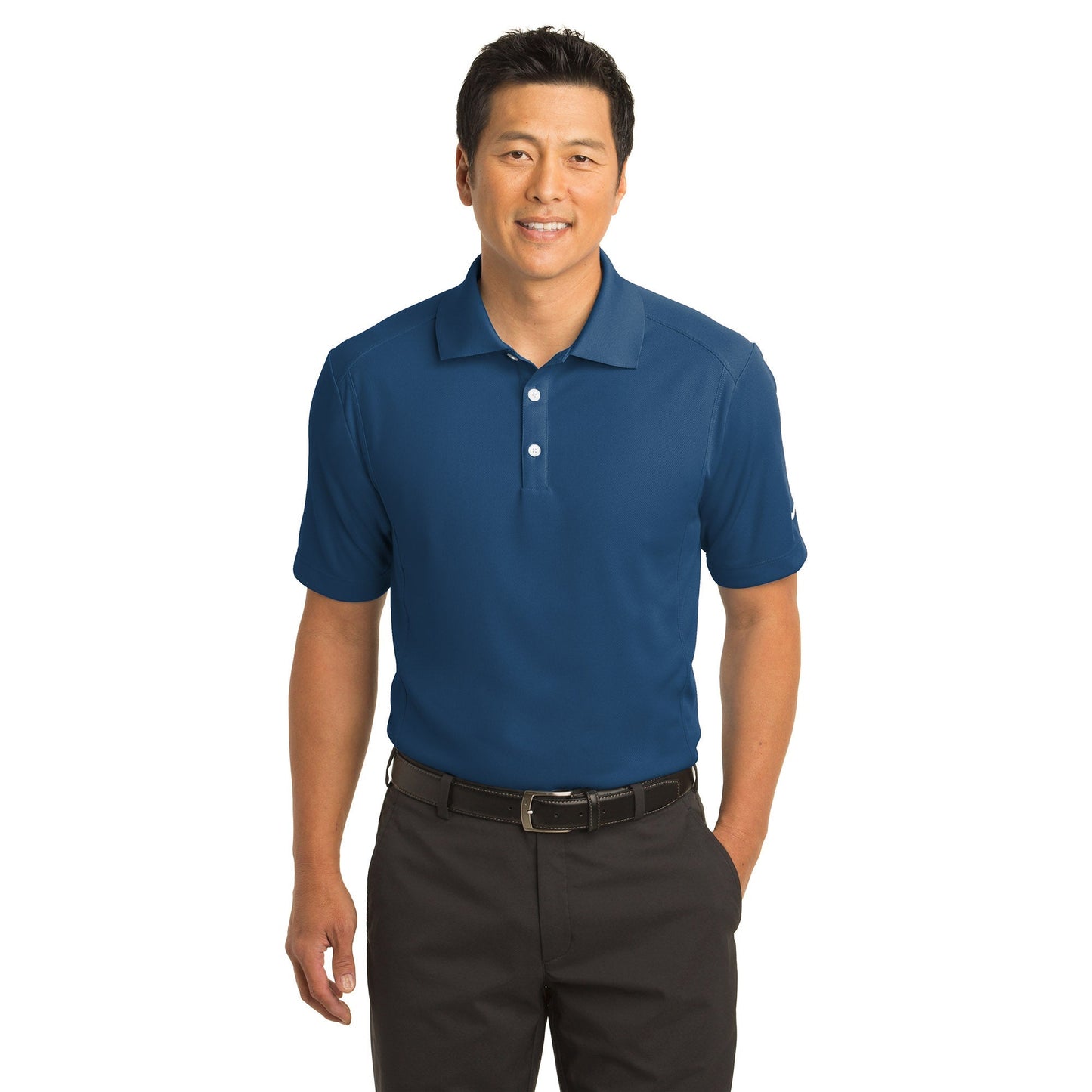 Black Polo Shirt - Nike - Dri-FIT Fabric Design