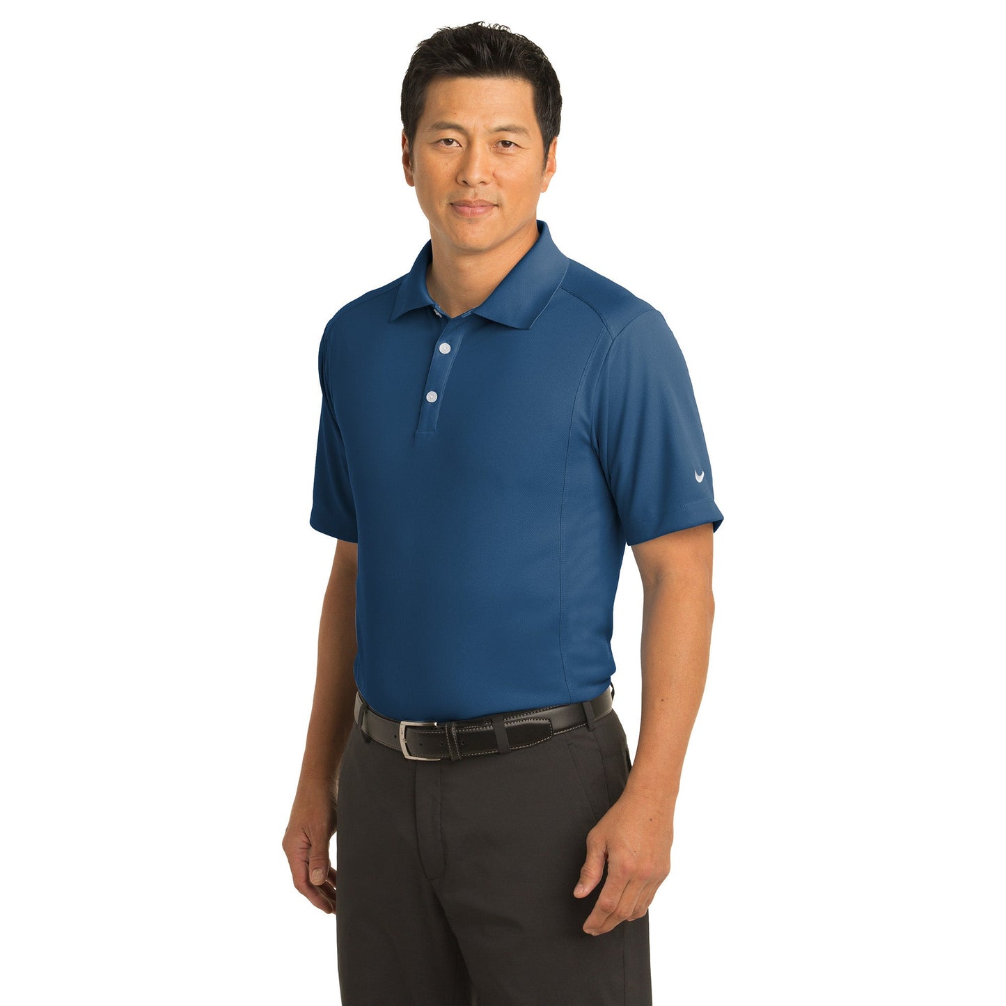 Black Polo Shirt - Nike - Dri-FIT Fabric Design