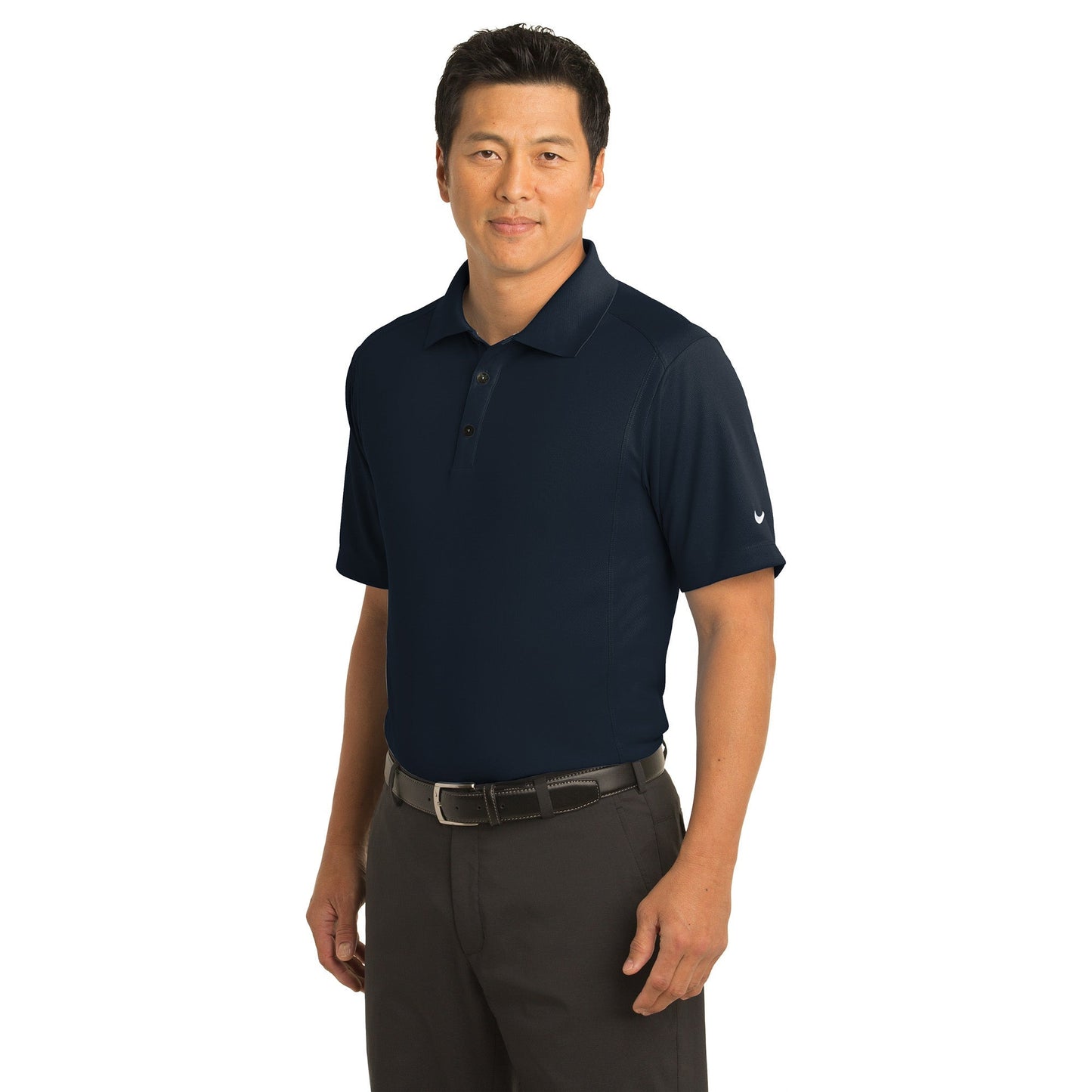 Black Polo Shirt - Nike - Dri-FIT Fabric Design