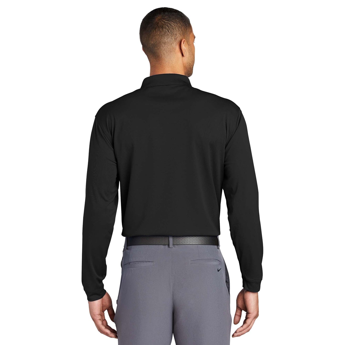 Anthracite Polo Shirt - Nike - Long Sleeve Comfort