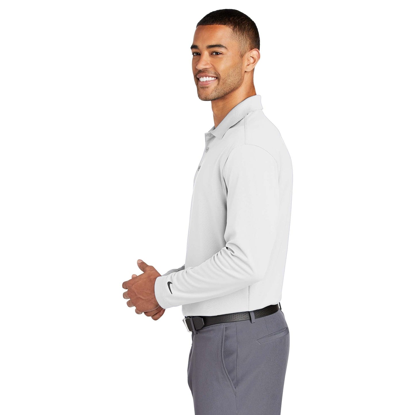Anthracite Polo Shirt - Nike - Long Sleeve Comfort