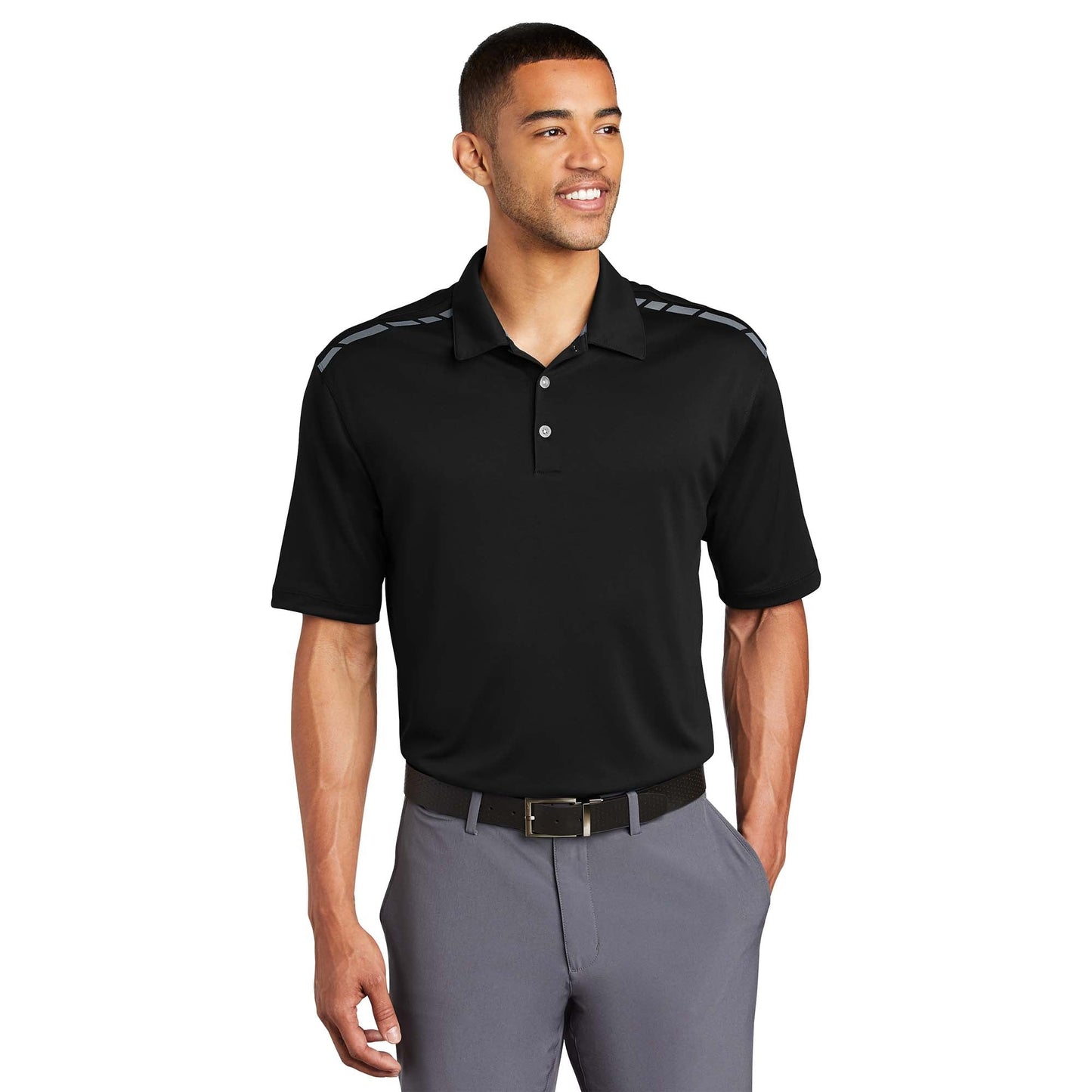 Black/Cool Grey Polo - Nike - Dri-FIT Performance