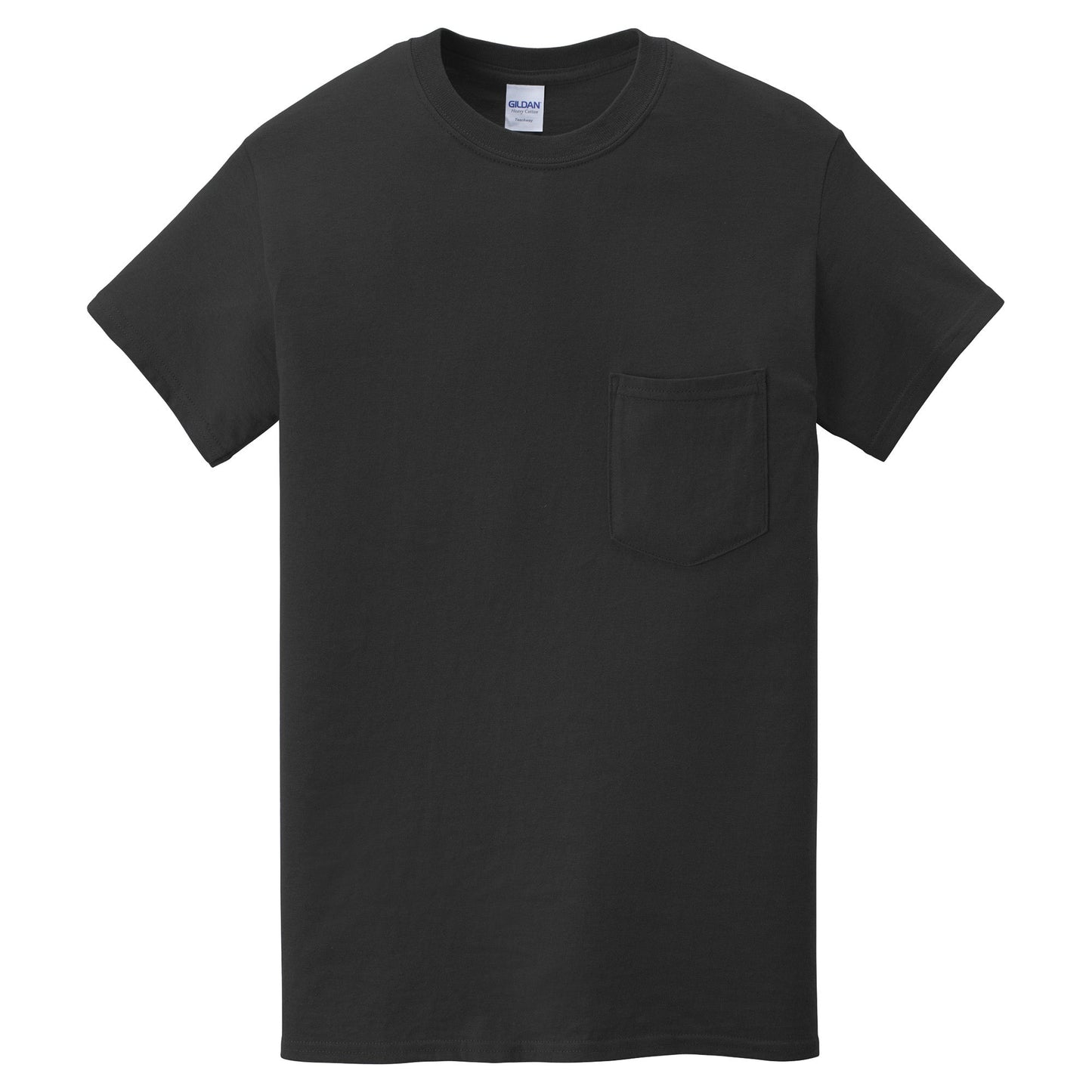Black T-Shirts - Gildan - Heavy Cotton Pocket
