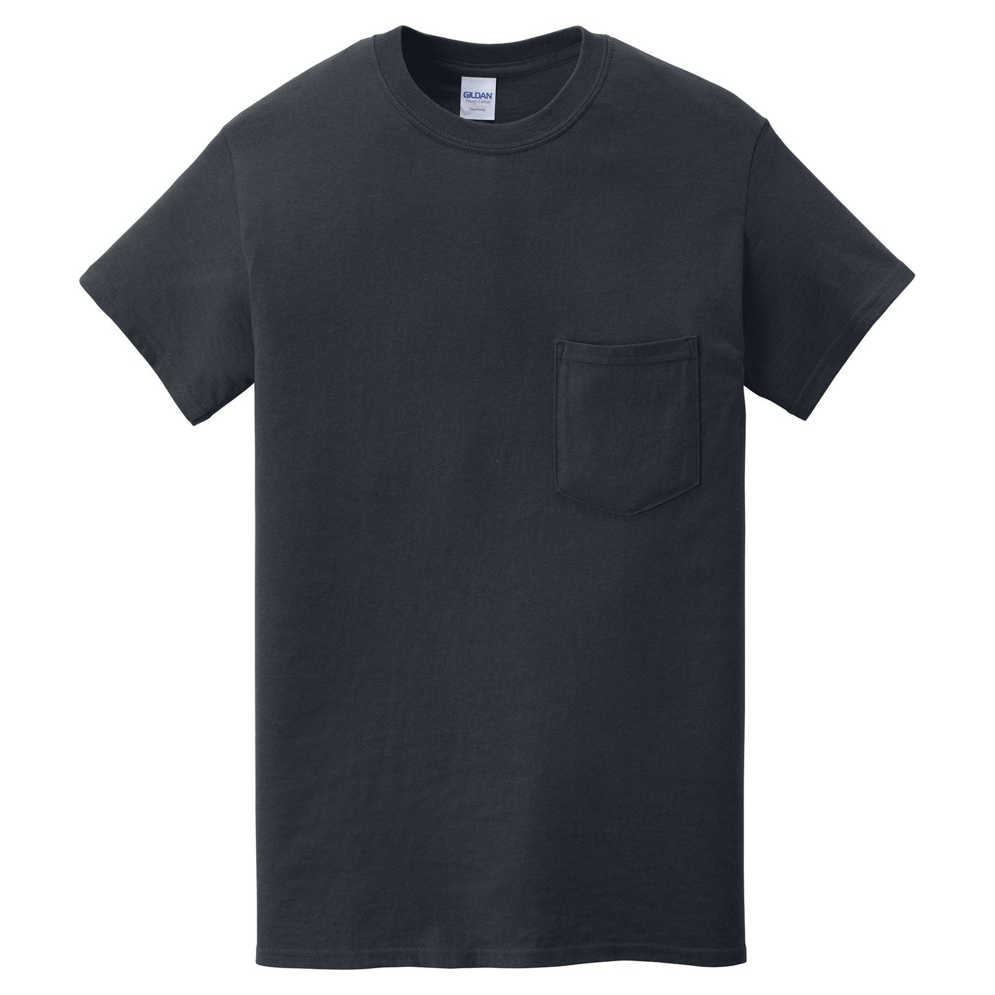 Black T-Shirts - Gildan - Heavy Cotton Pocket