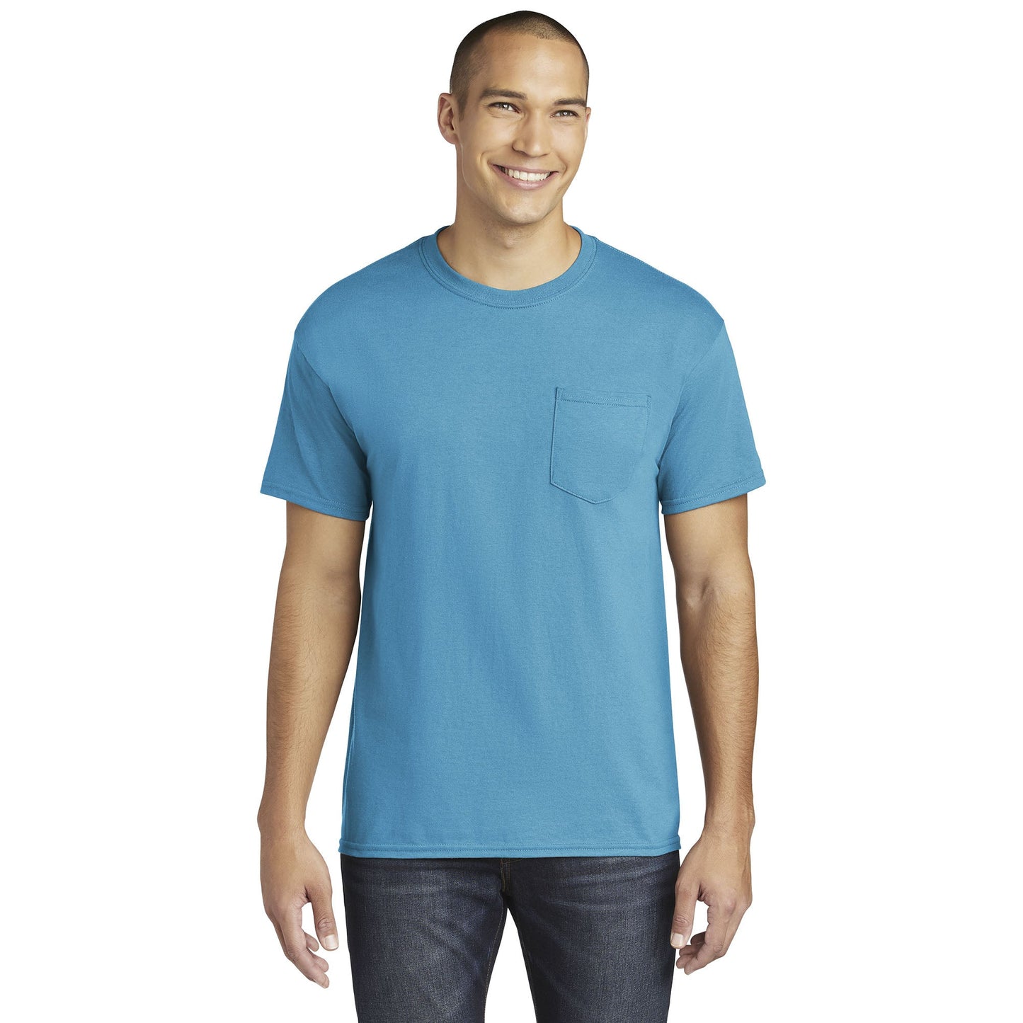 Black T-Shirts - Gildan - Heavy Cotton Pocket