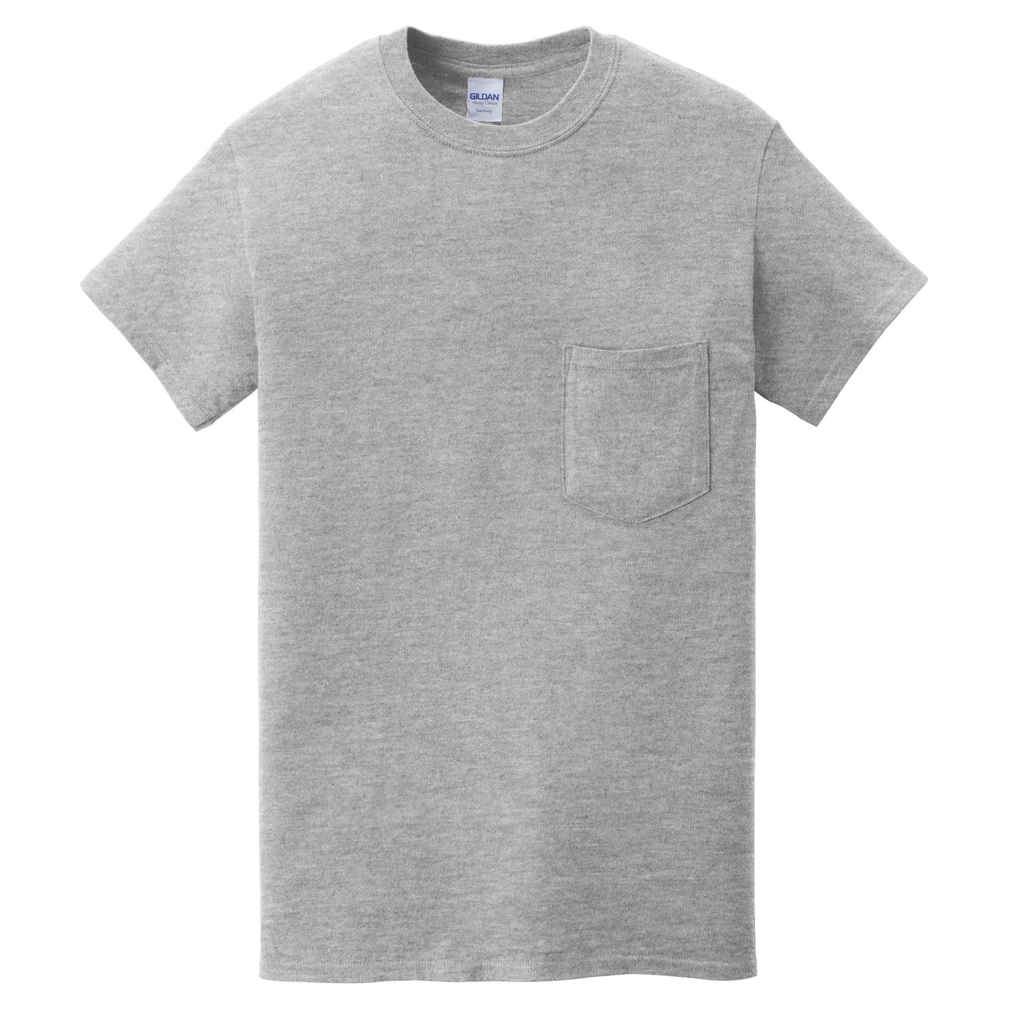 Black T-Shirts - Gildan - Heavy Cotton Pocket