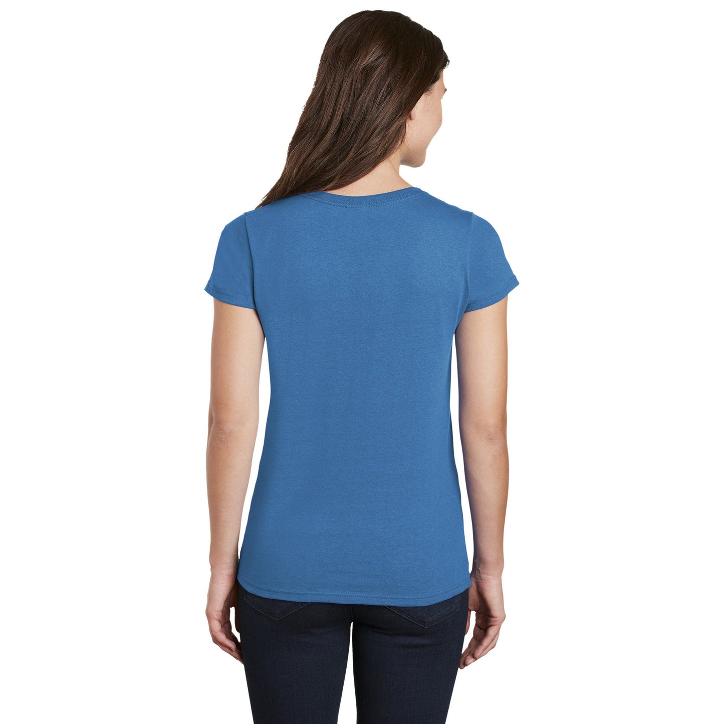 White T-Shirts - Gildan - Stylish Cotton V-Neck - Fashion Fit