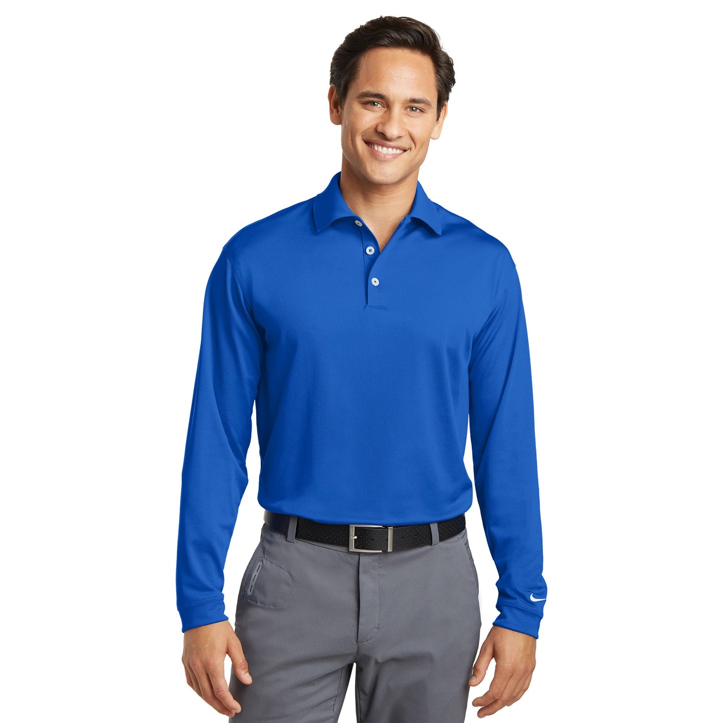 Anthracite Polo Shirt - Nike - Dri-FIT Stretch Fabric - Stylish Comfort
