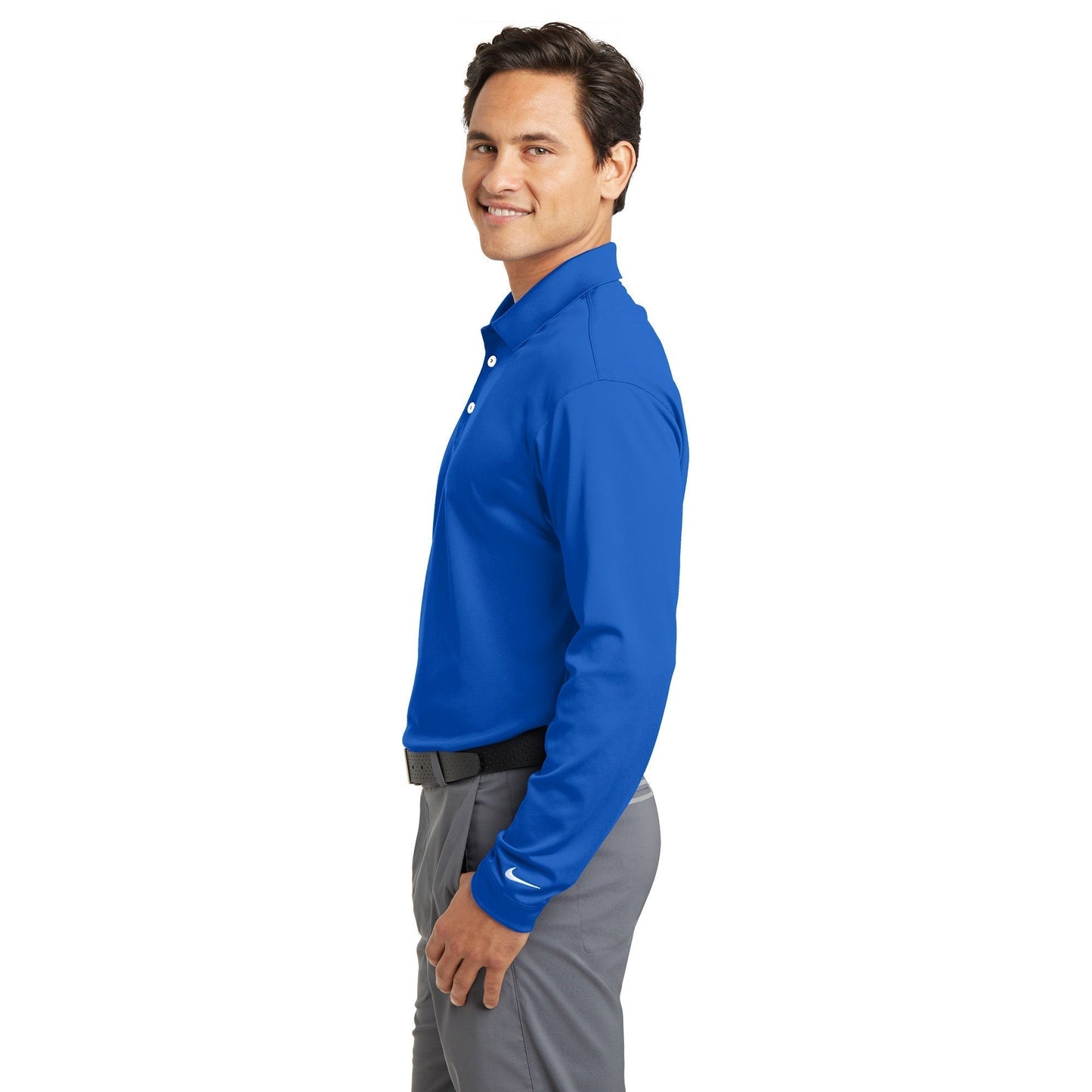 Anthracite Polo Shirt - Nike - Dri-FIT Stretch Fabric - Stylish Comfort