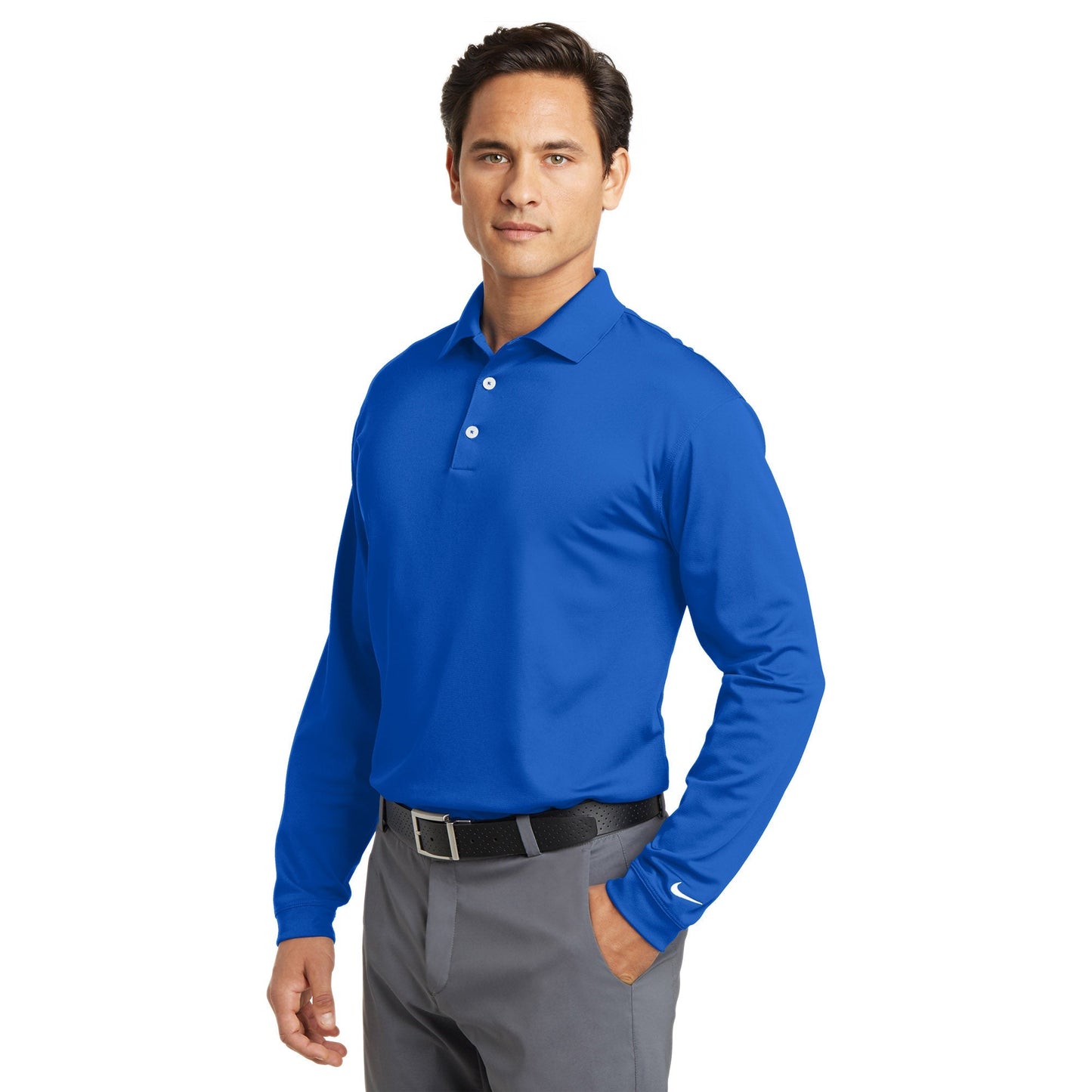 Anthracite Polo Shirt - Nike - Dri-FIT Stretch Fabric - Stylish Comfort