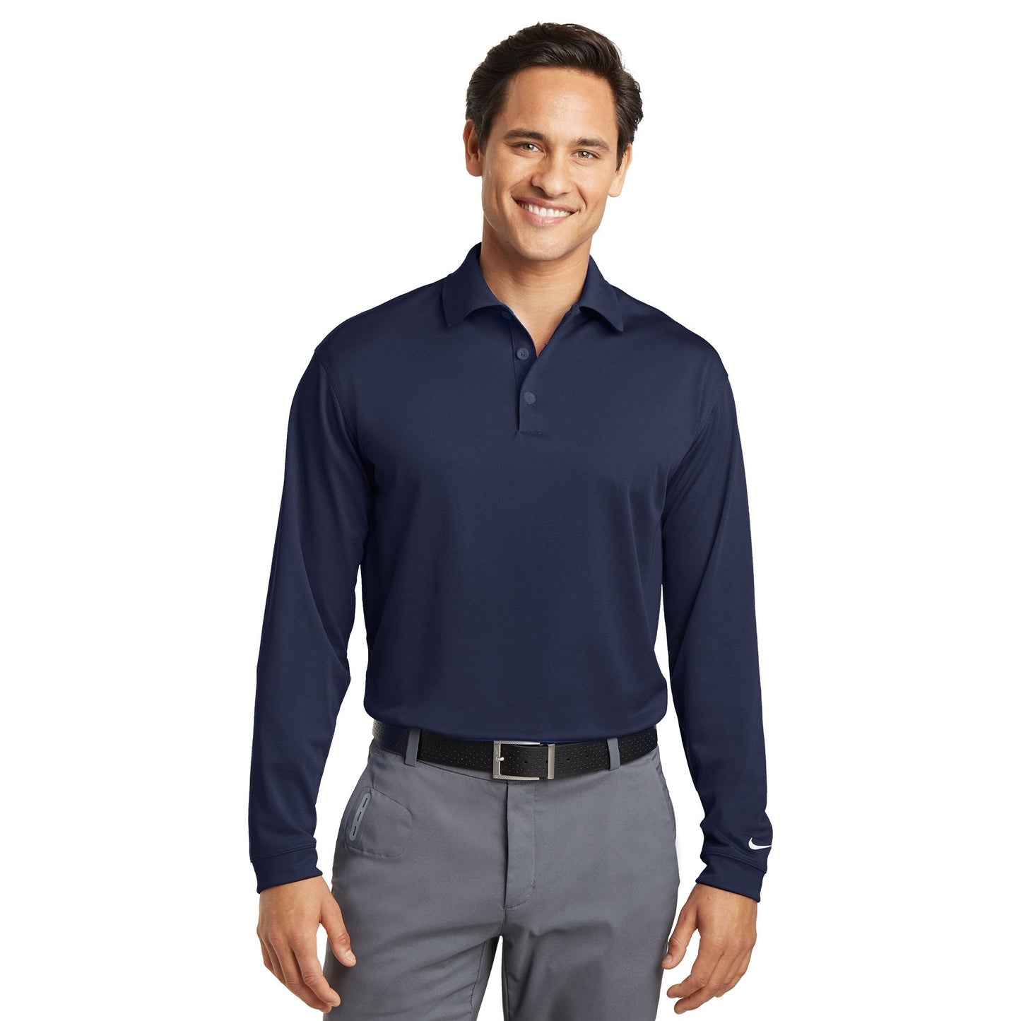 Anthracite Polo Shirt - Nike - Dri-FIT Stretch Fabric - Stylish Comfort