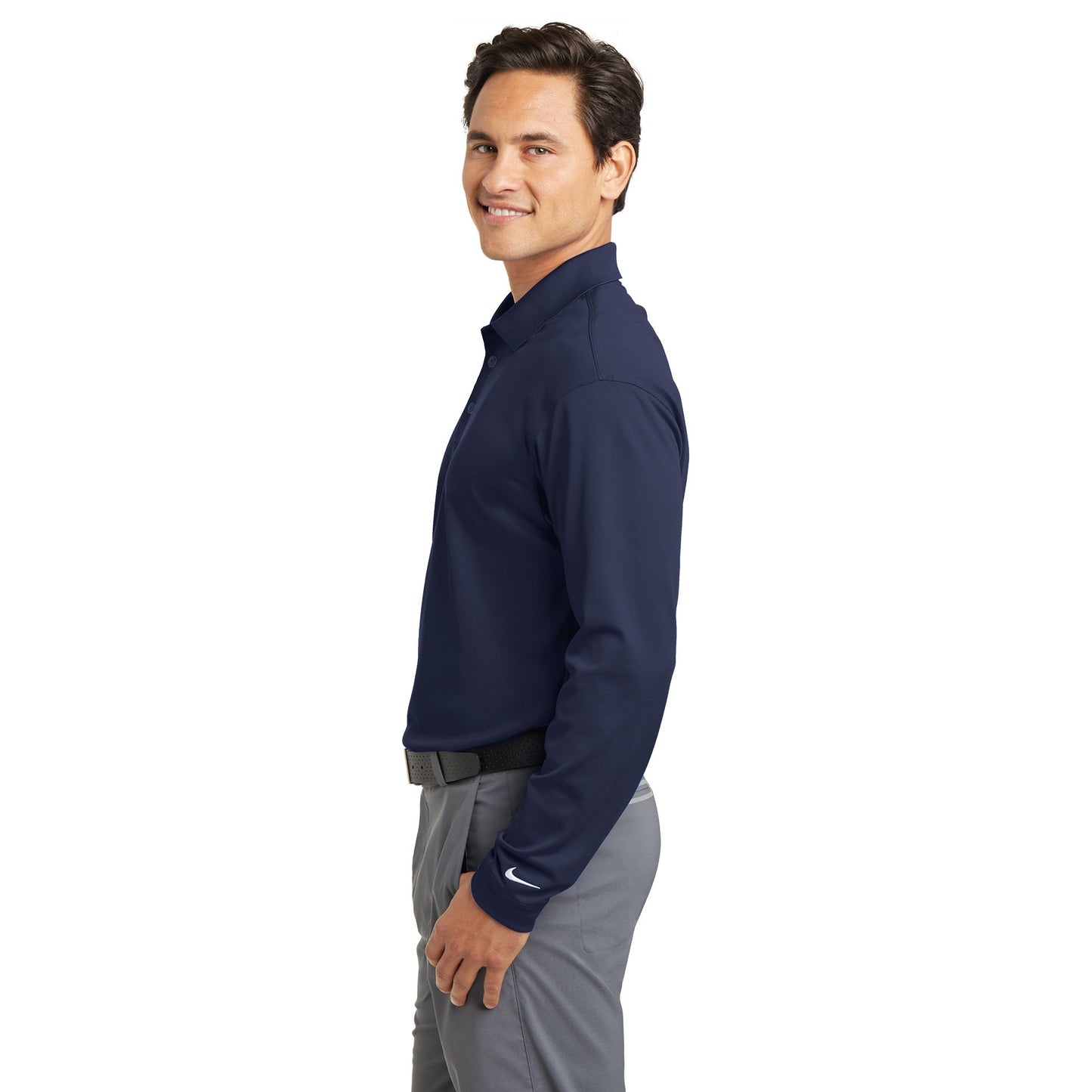 Anthracite Polo Shirt - Nike - Dri-FIT Stretch Fabric - Stylish Comfort