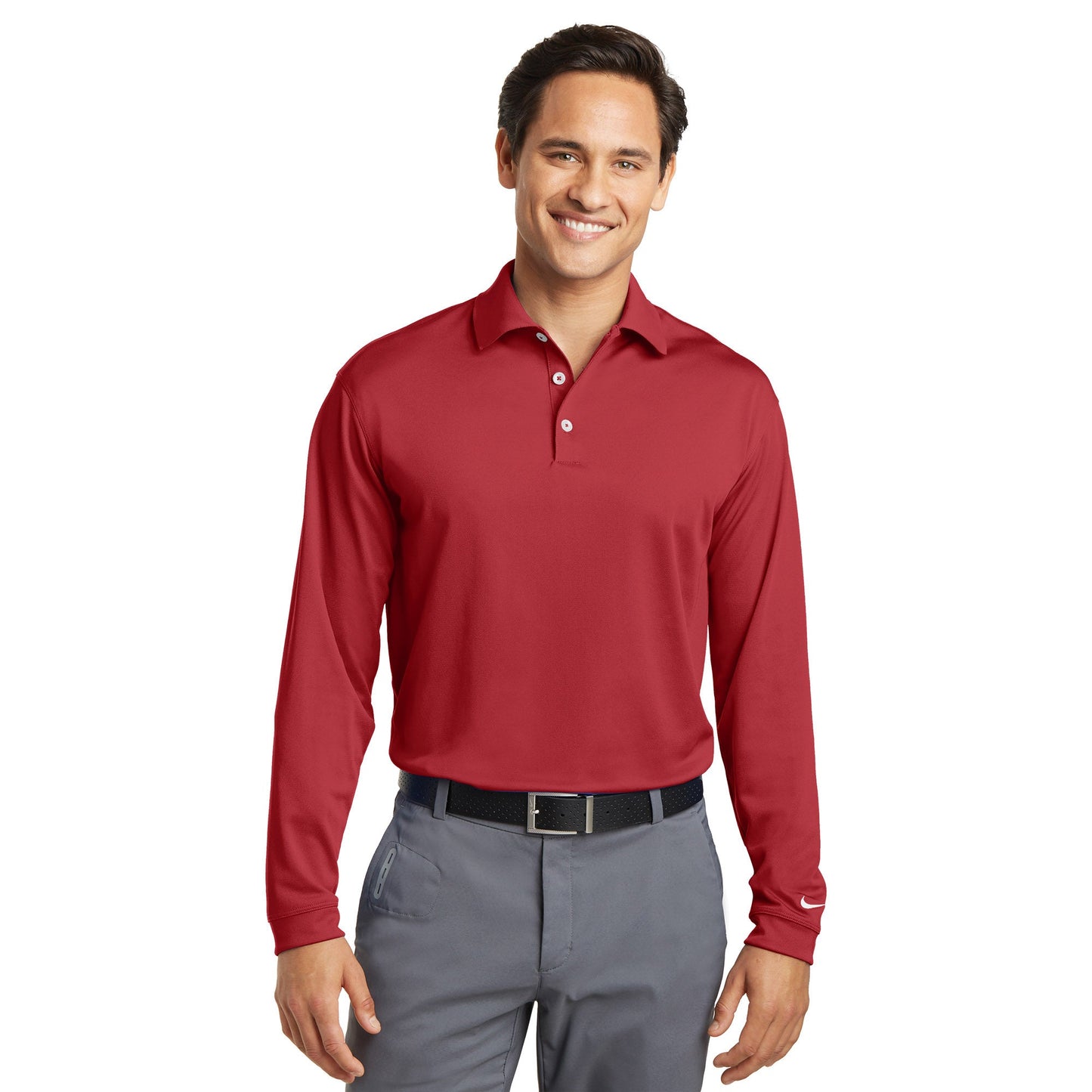 Anthracite Polo Shirt - Nike - Dri-FIT Stretch Fabric - Stylish Comfort