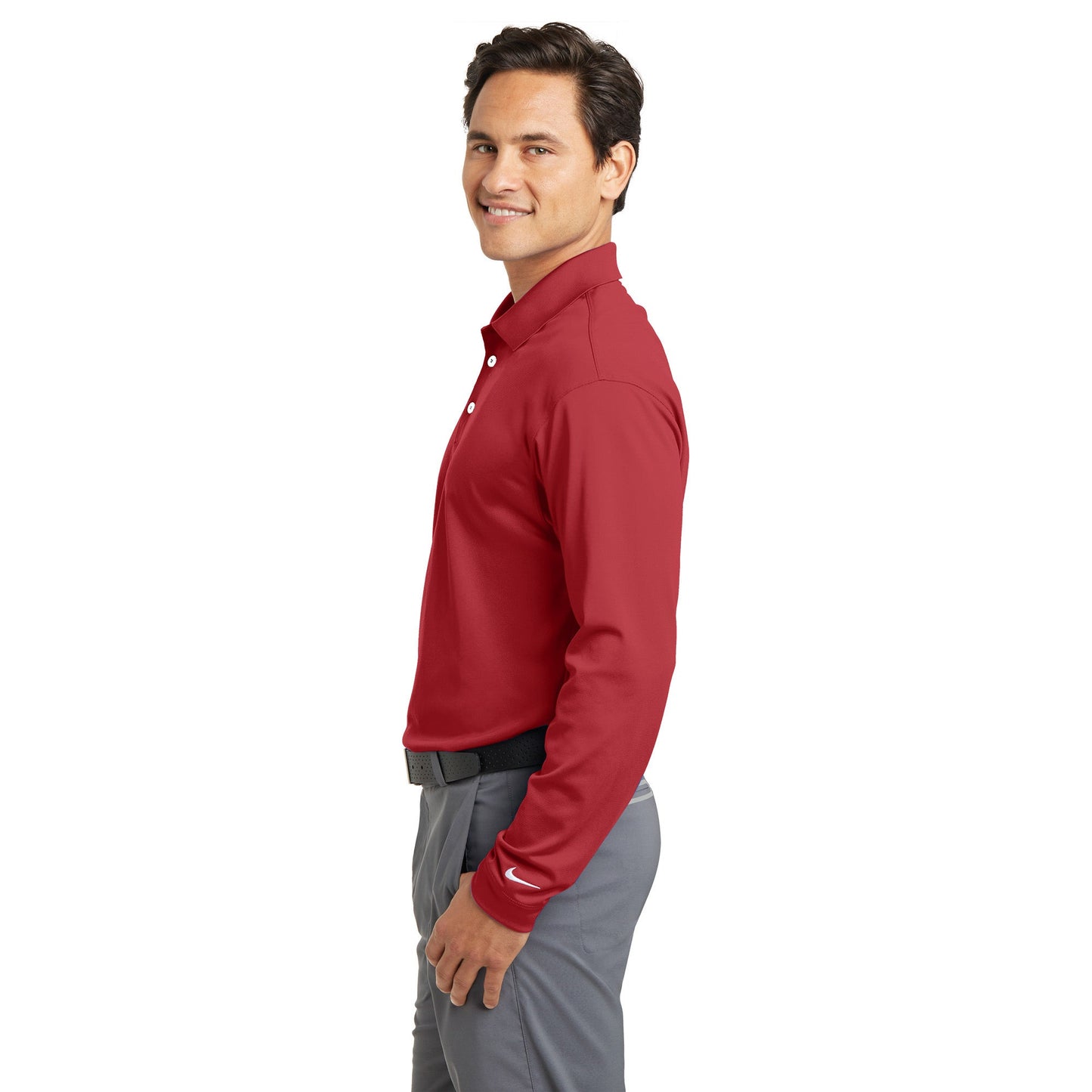 Anthracite Polo Shirt - Nike - Dri-FIT Stretch Fabric - Stylish Comfort