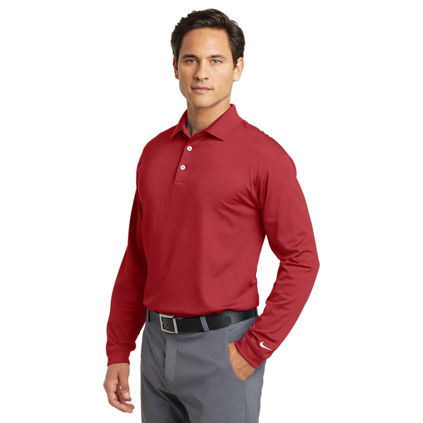 Anthracite Polo Shirt - Nike - Dri-FIT Stretch Fabric - Stylish Comfort