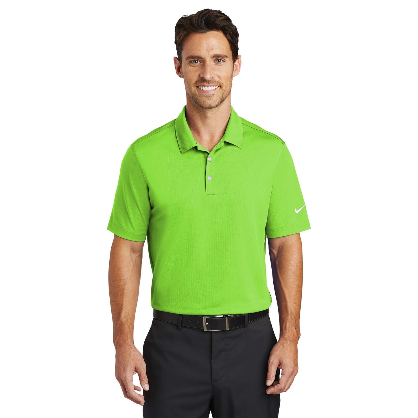 Action Green Polo Shirt - Nike - Moisture-Wicking Poly