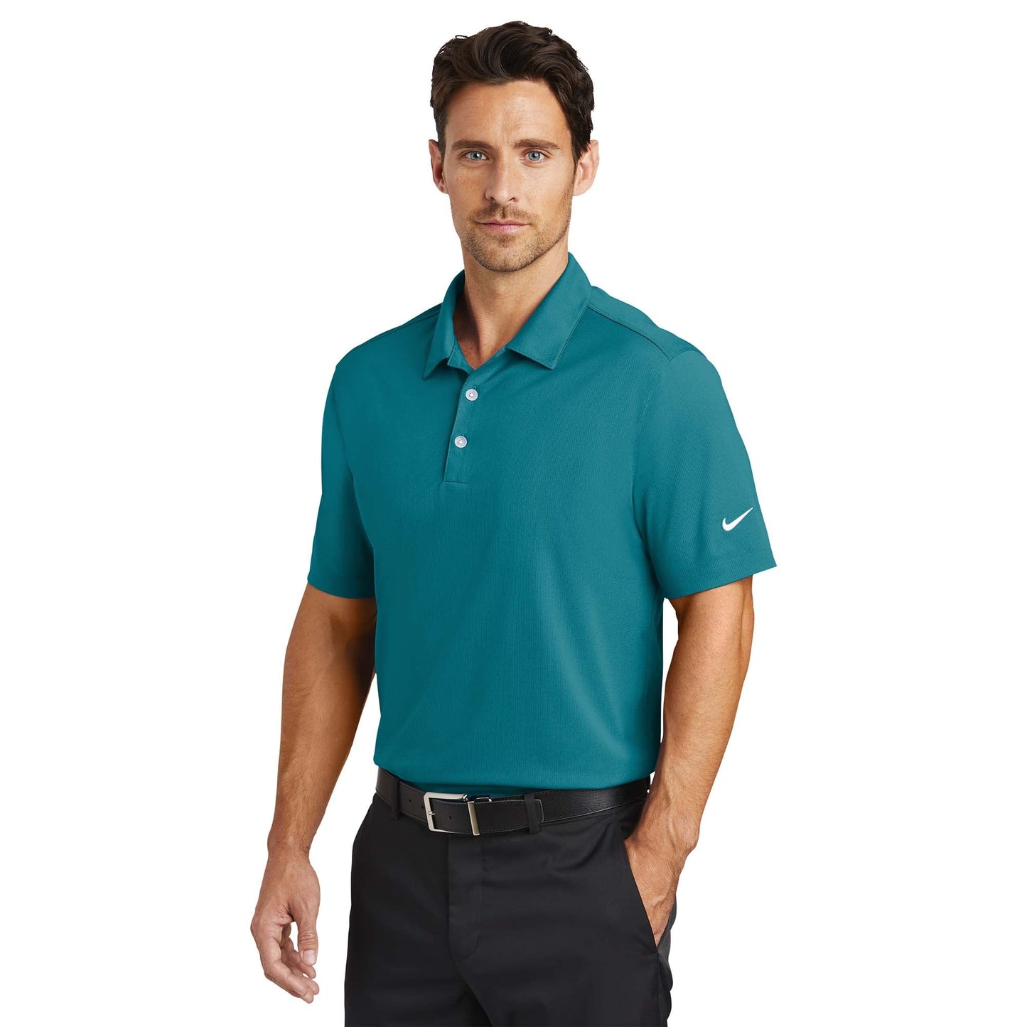 Action Green Polo Shirt - Nike - Moisture-Wicking Poly
