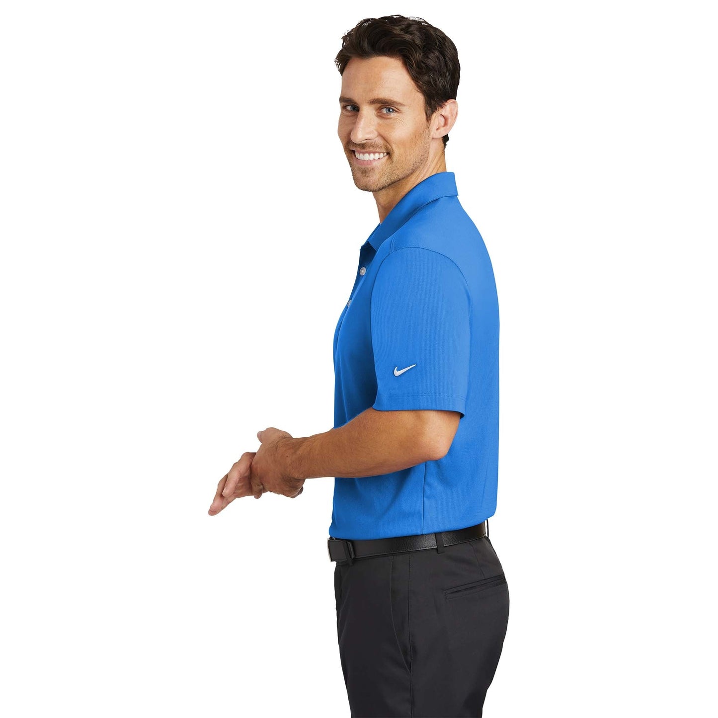 Action Green Polo Shirt - Nike - Moisture-Wicking Poly