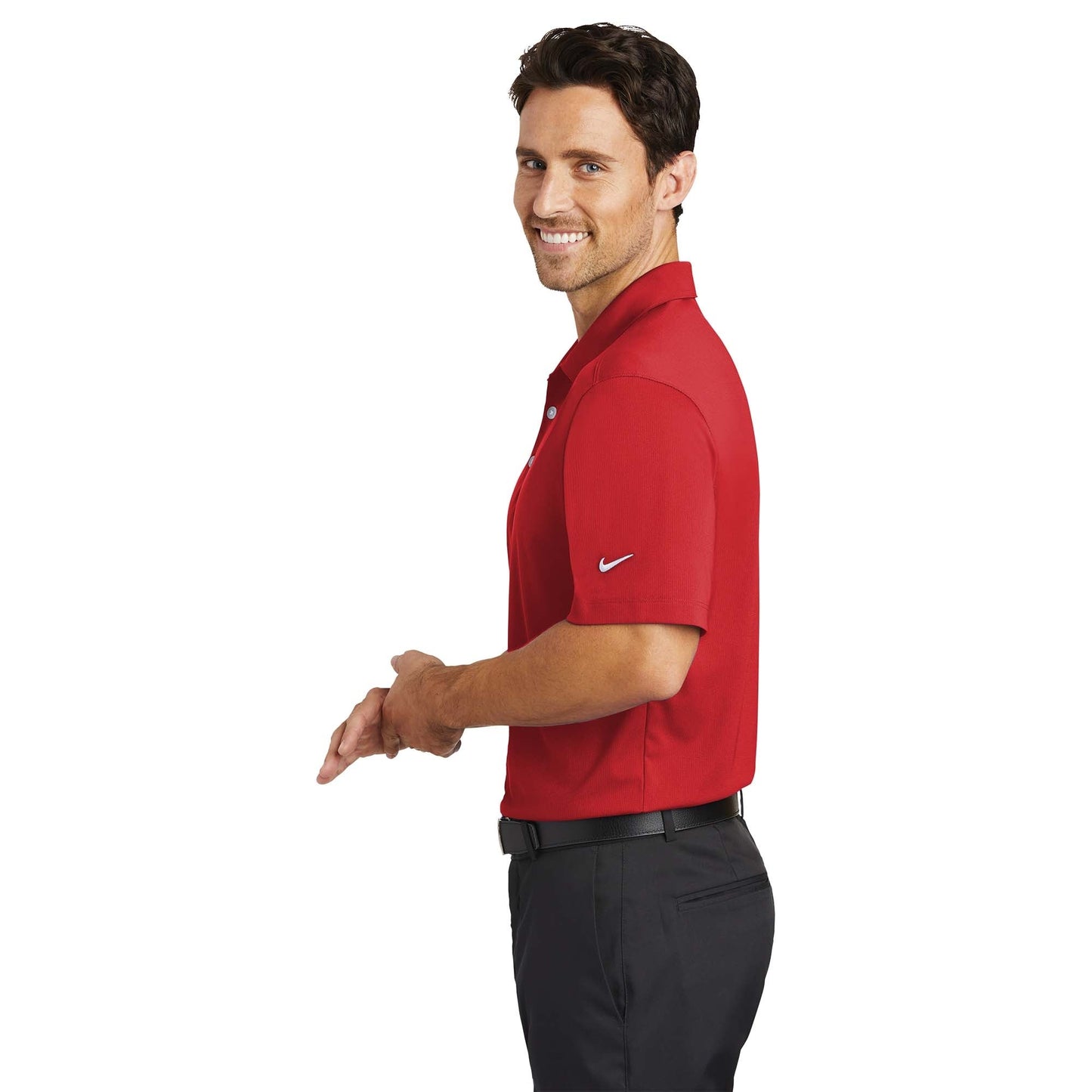 Action Green Polo Shirt - Nike - Moisture-Wicking Poly