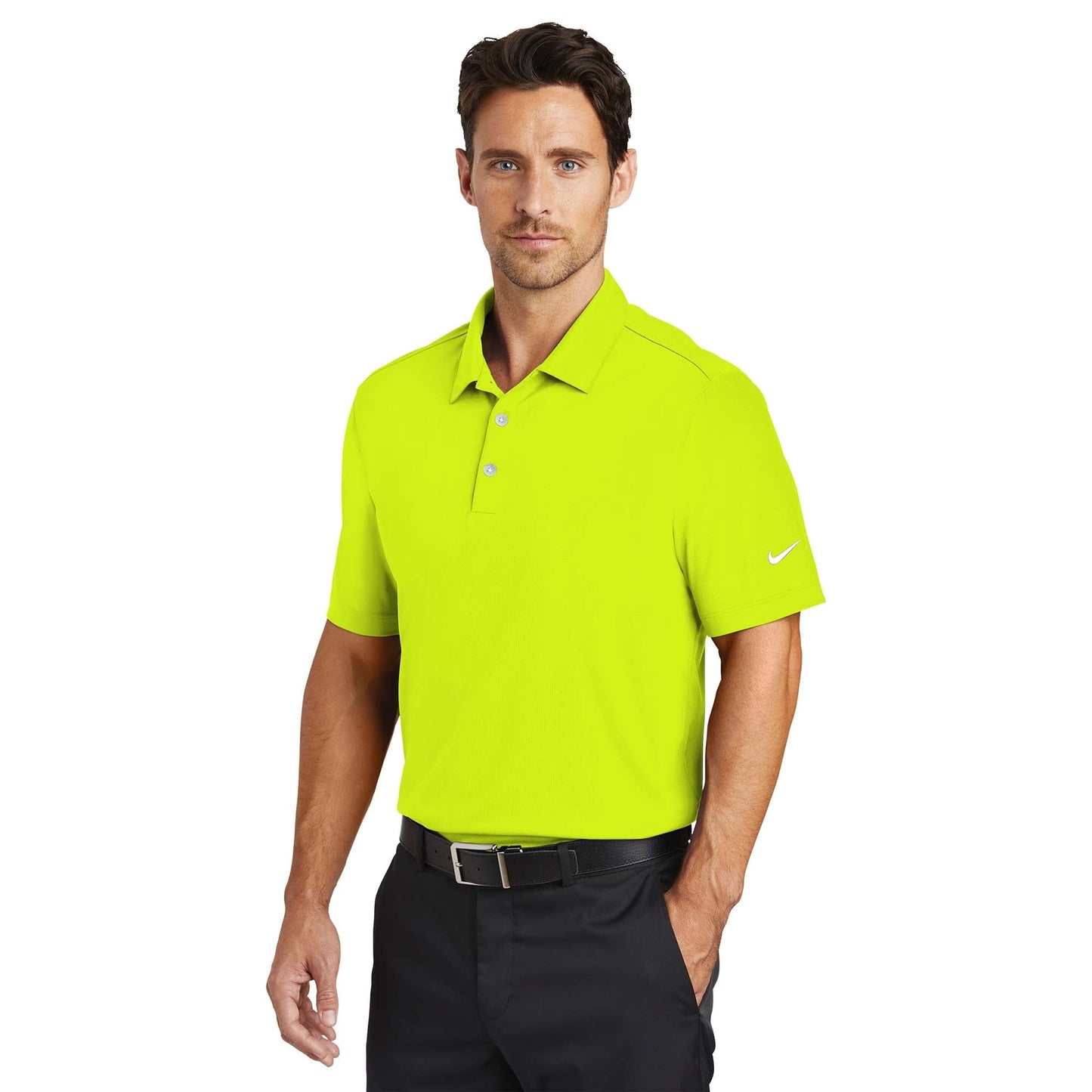 Action Green Polo Shirt - Nike - Moisture-Wicking Poly