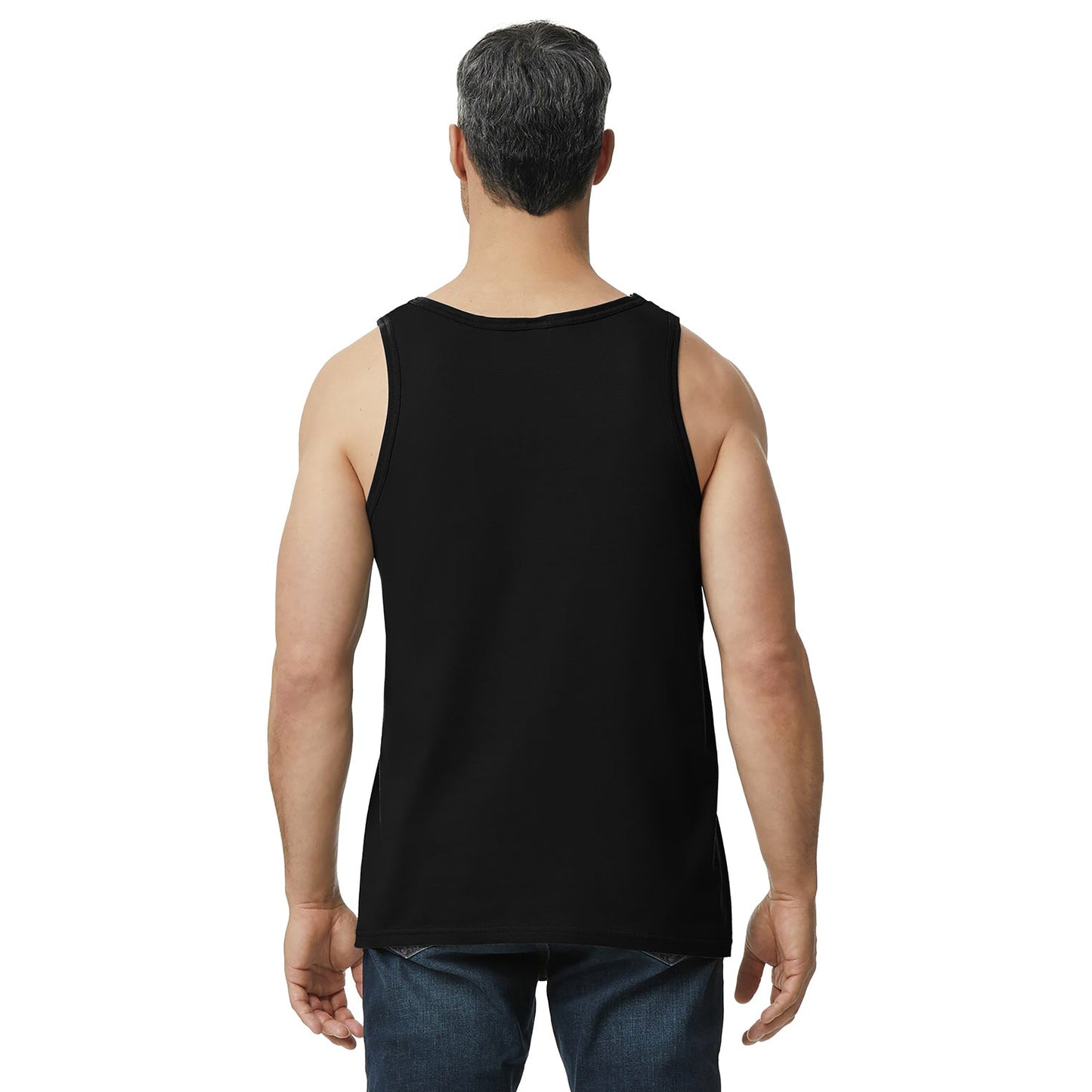 Black Tank Tops - Gildan - Comfortable Cotton Fabric