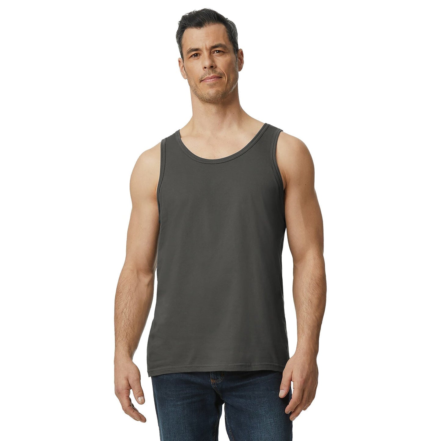 Black Tank Tops - Gildan - Comfortable Cotton Fabric