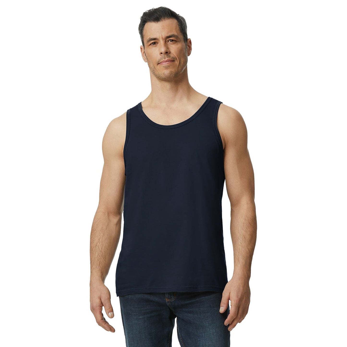Black Tank Tops - Gildan - Comfortable Cotton Fabric