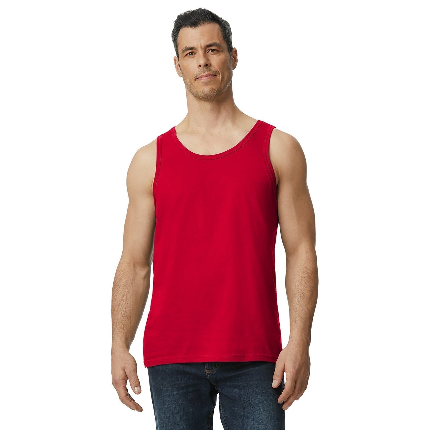 Black Tank Tops - Gildan - Comfortable Cotton Fabric