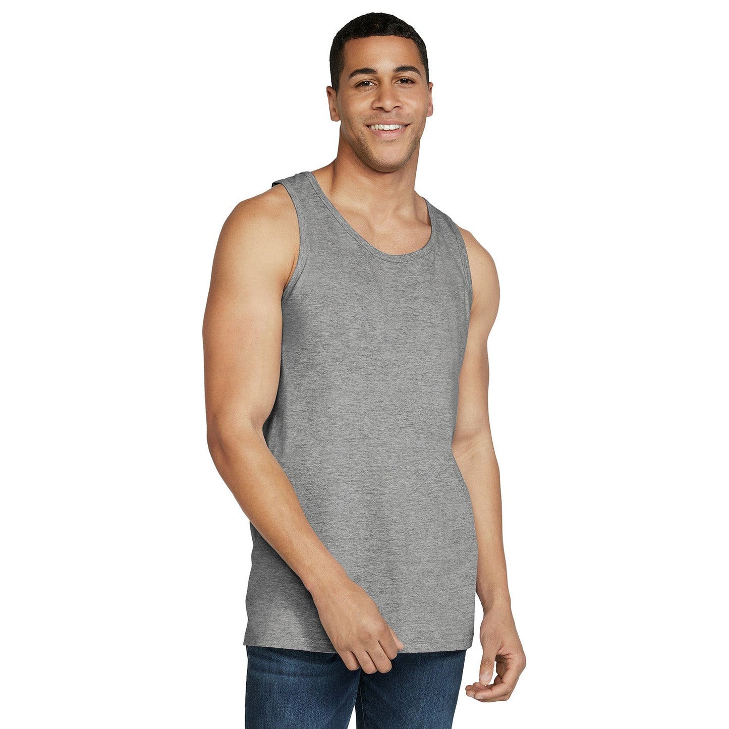 Black Tank Tops - Gildan - Comfortable Cotton Fabric