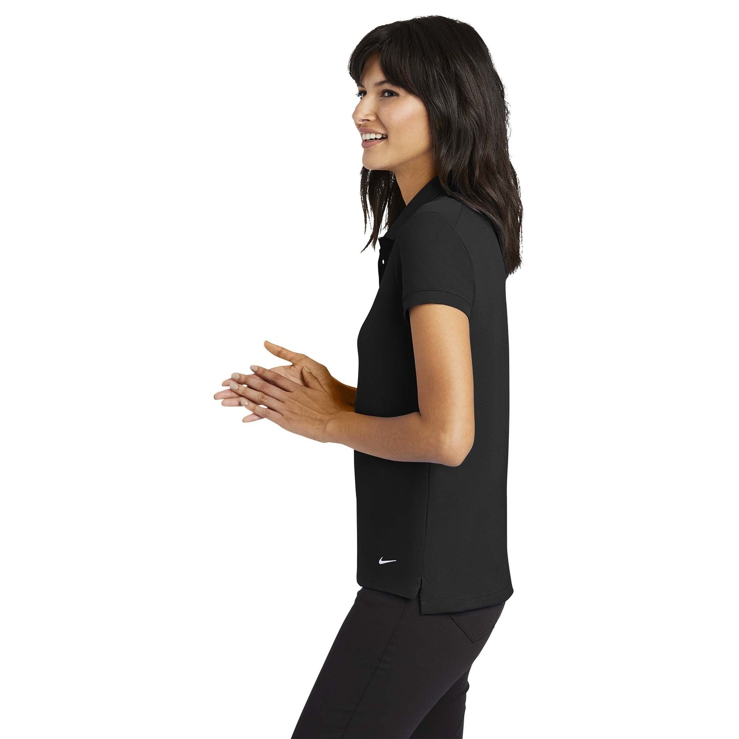 Black Polo Shirt - Nike - Dri-FIT Polyester Fabric