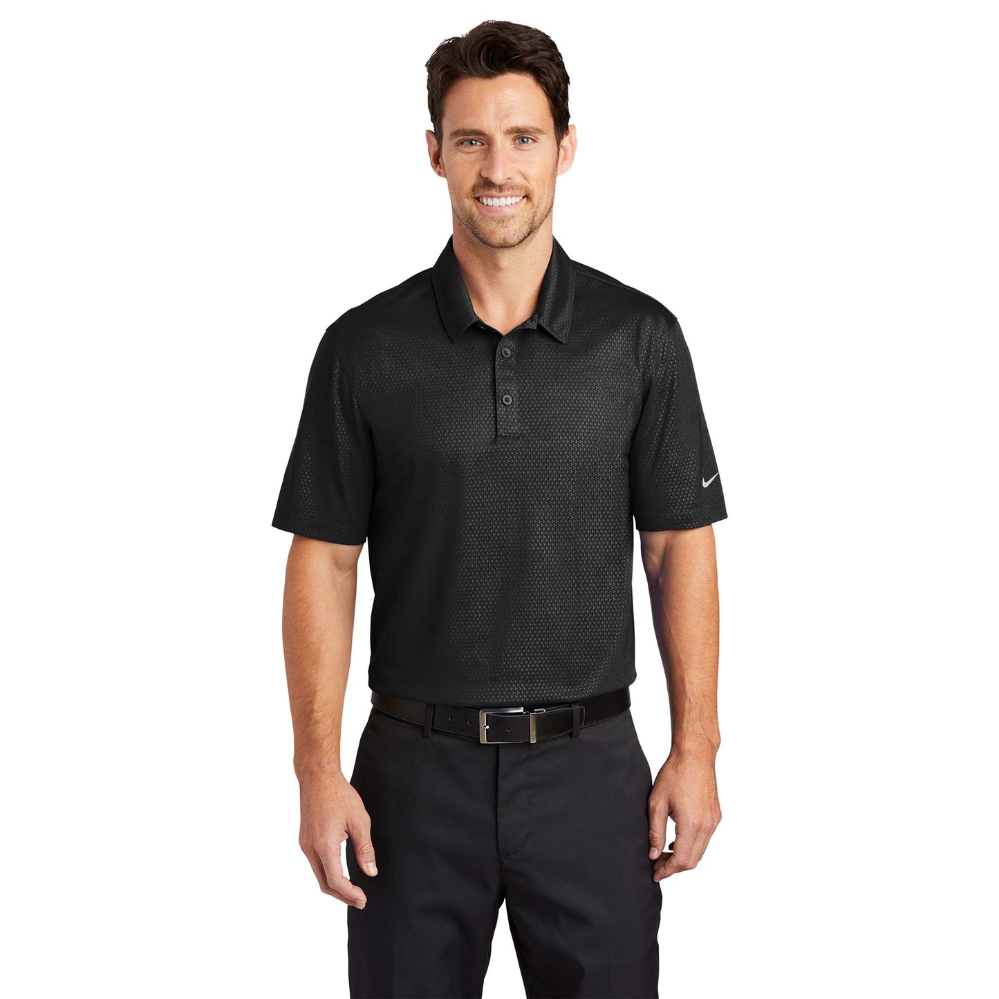 Black Polo Shirt - Nike - Stylish Dri-Fit Fabric